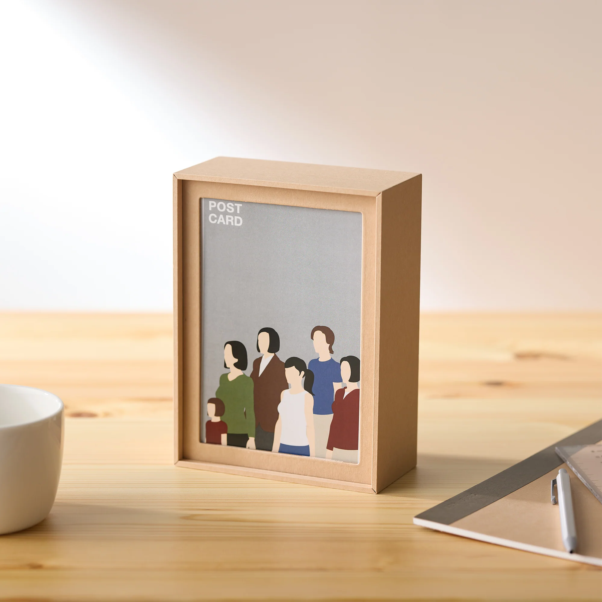2-in-1 Photo Frame & Postcard Case - Dark Gray - Image 4