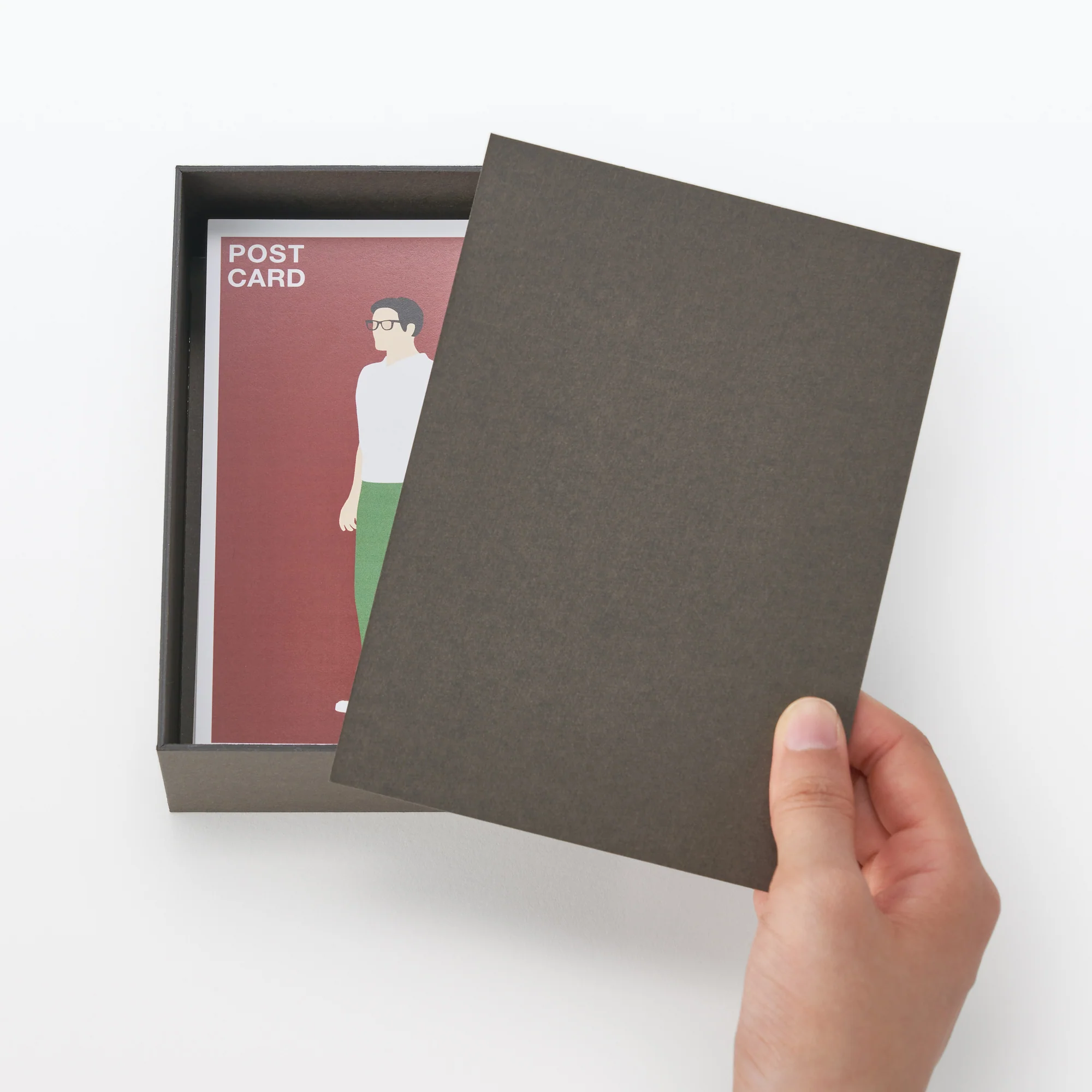 2-in-1 Photo Frame & Postcard Case - Dark Gray - Image 5