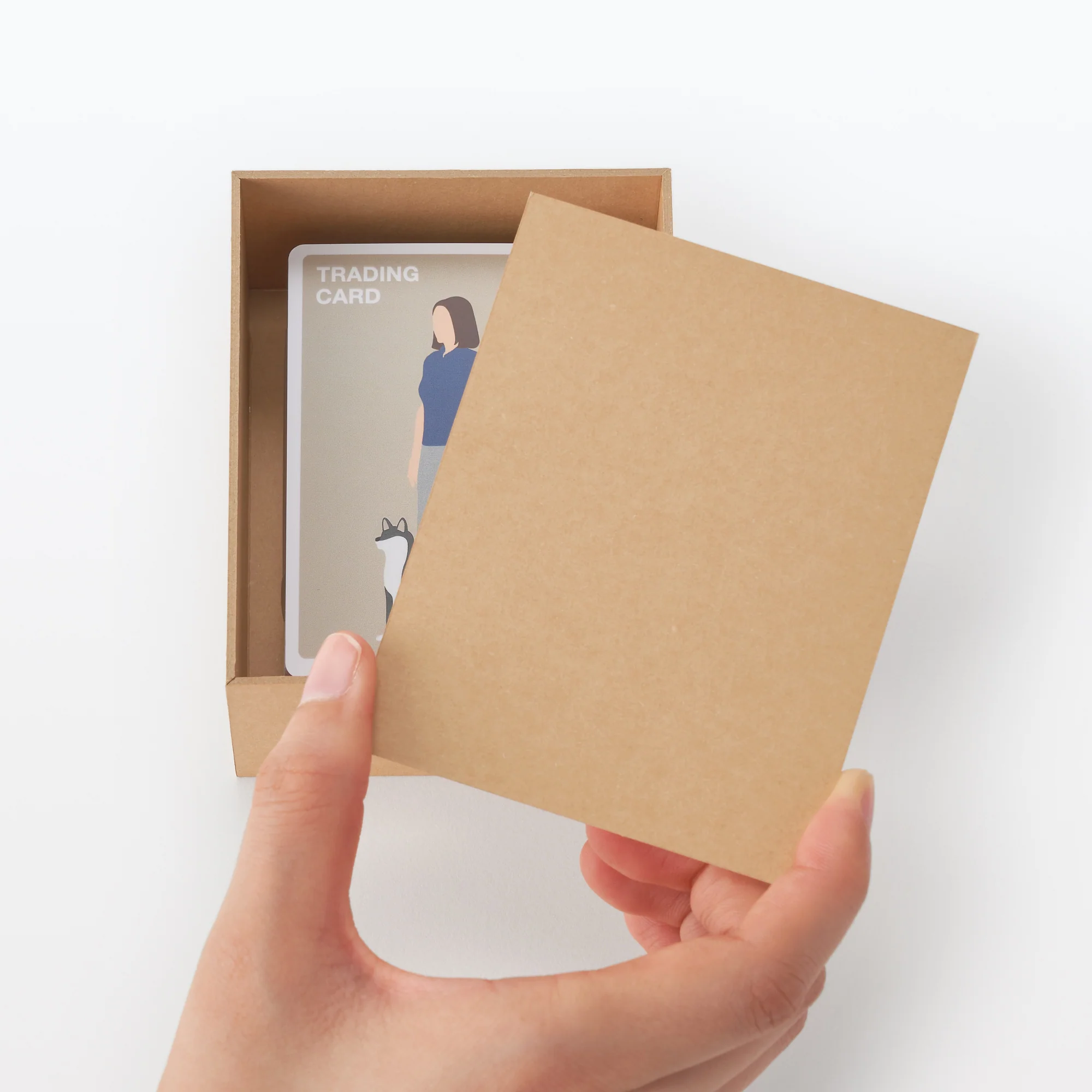 2-in-1 Photo Frame & Trading Card Case - Beige - Image 2