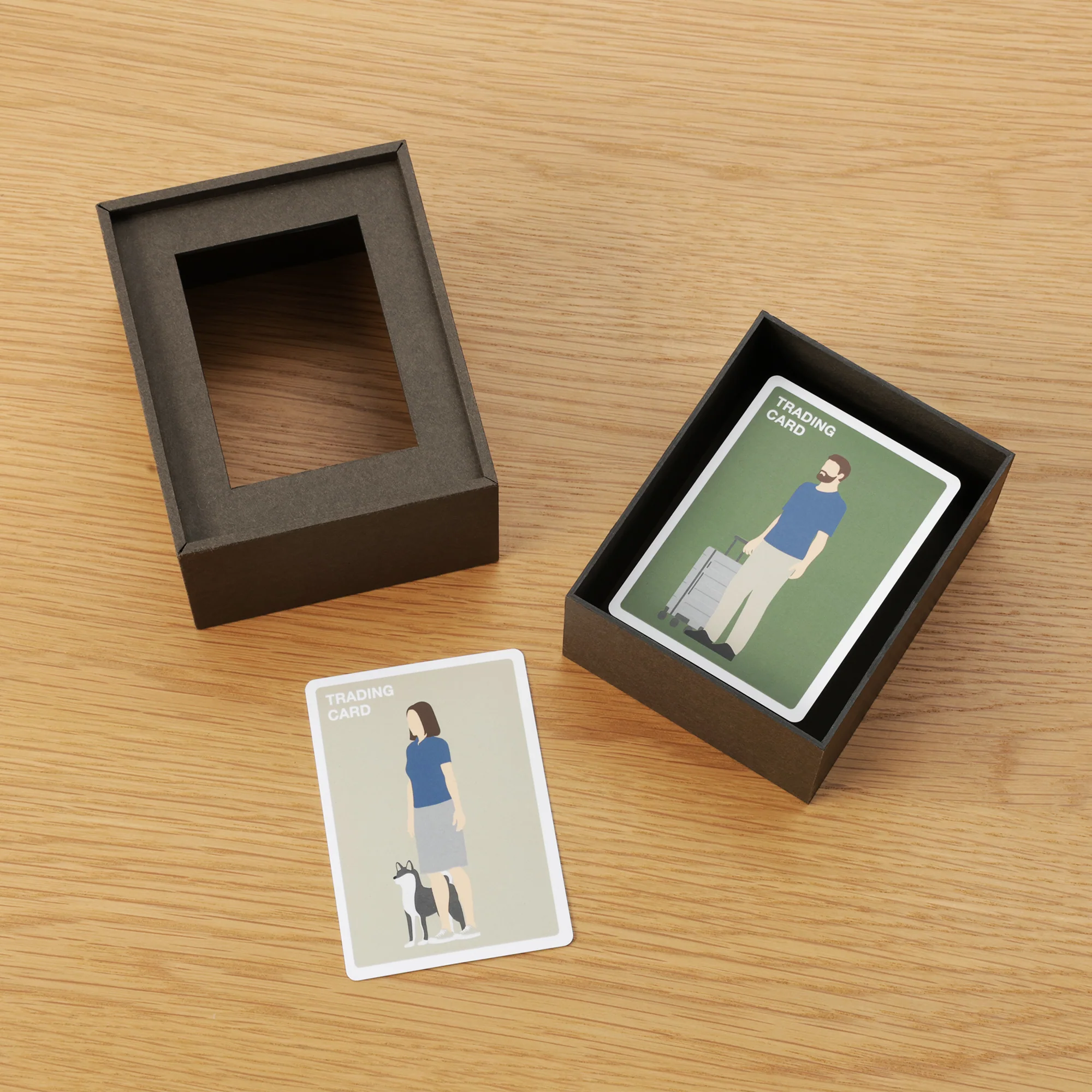 2-in-1 Photo Frame & Trading Card Case - Dark Gray