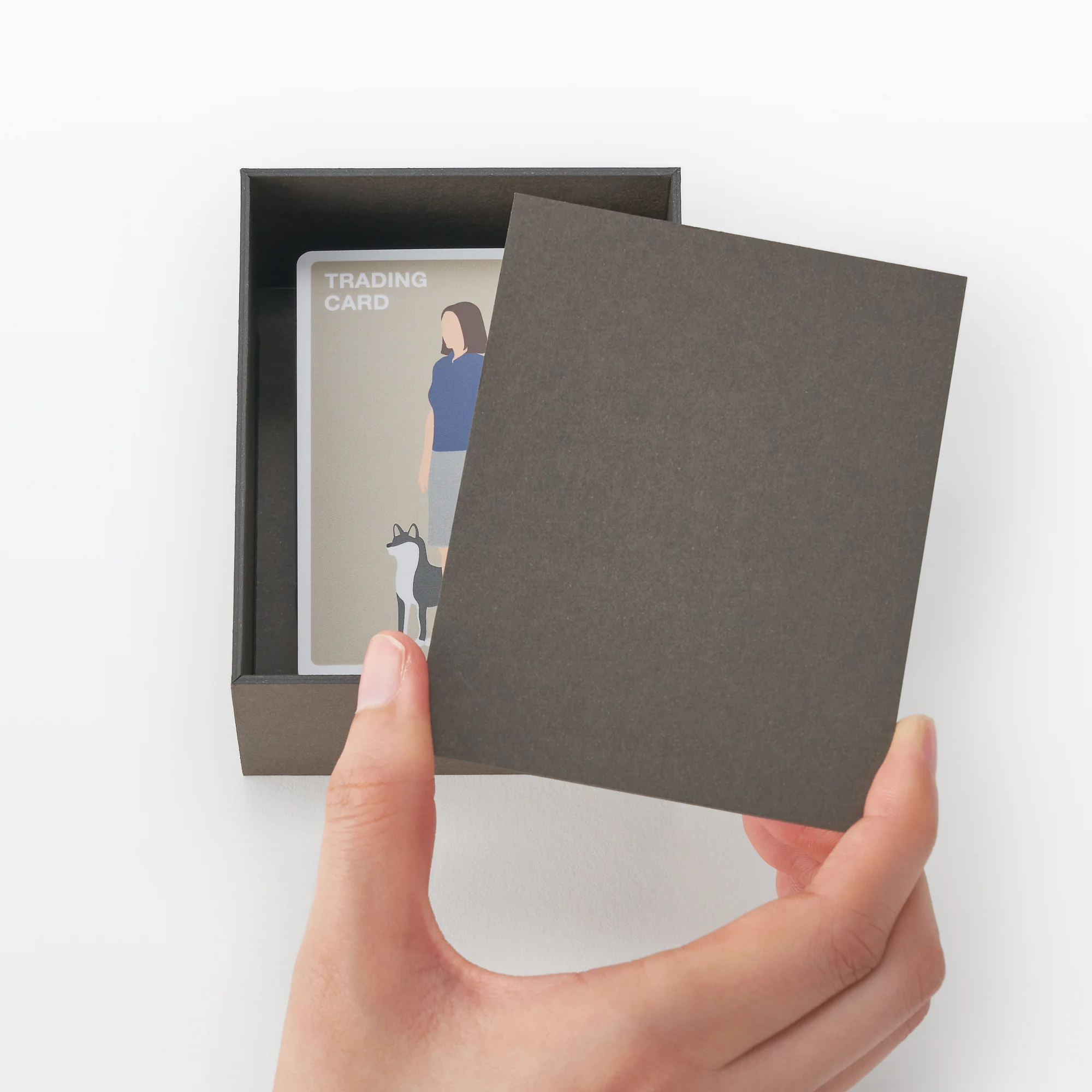 2-in-1 Photo Frame & Trading Card Case - Dark Gray - Image 3