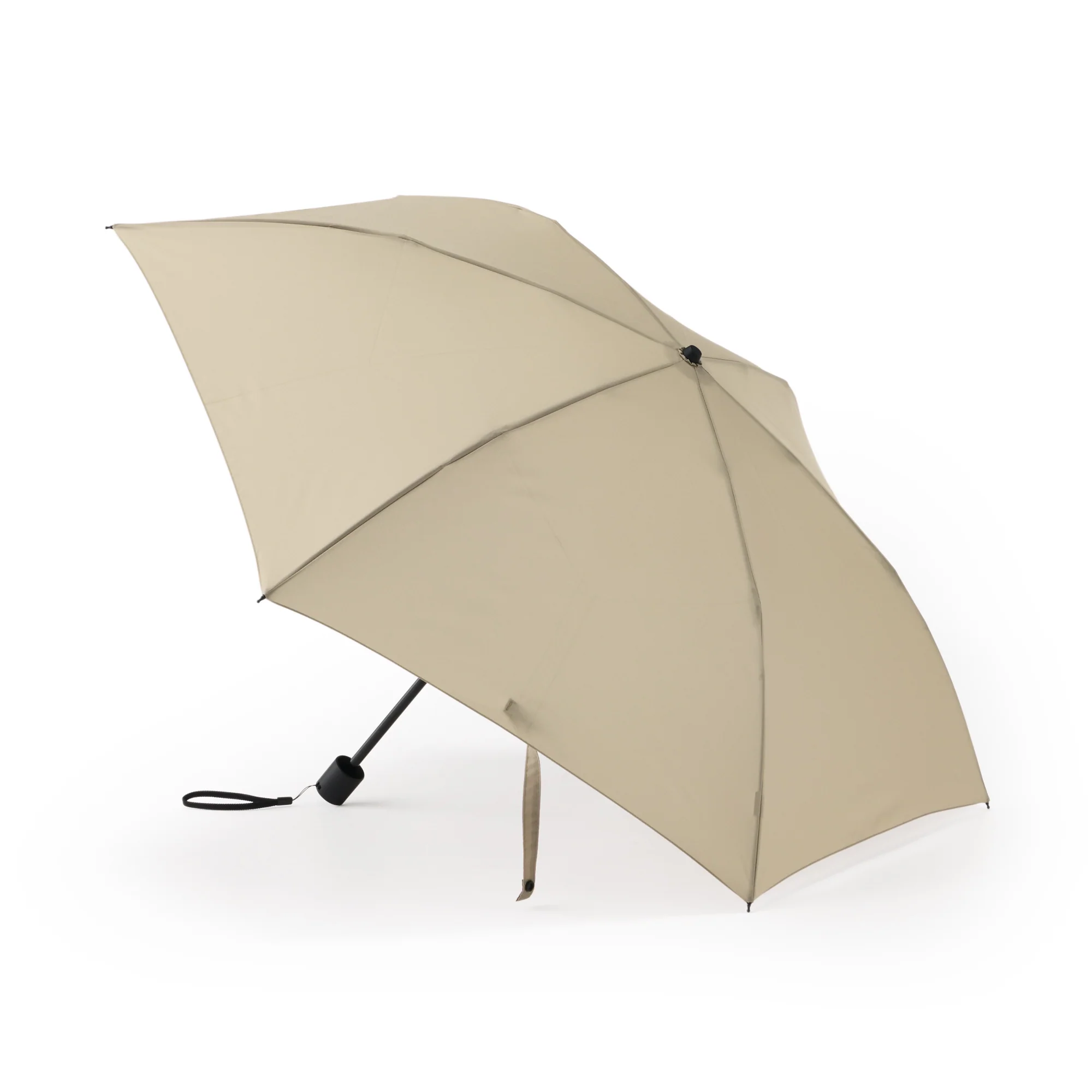 2-Way Foldable All-Weather Umbrella Beige - Image 2
