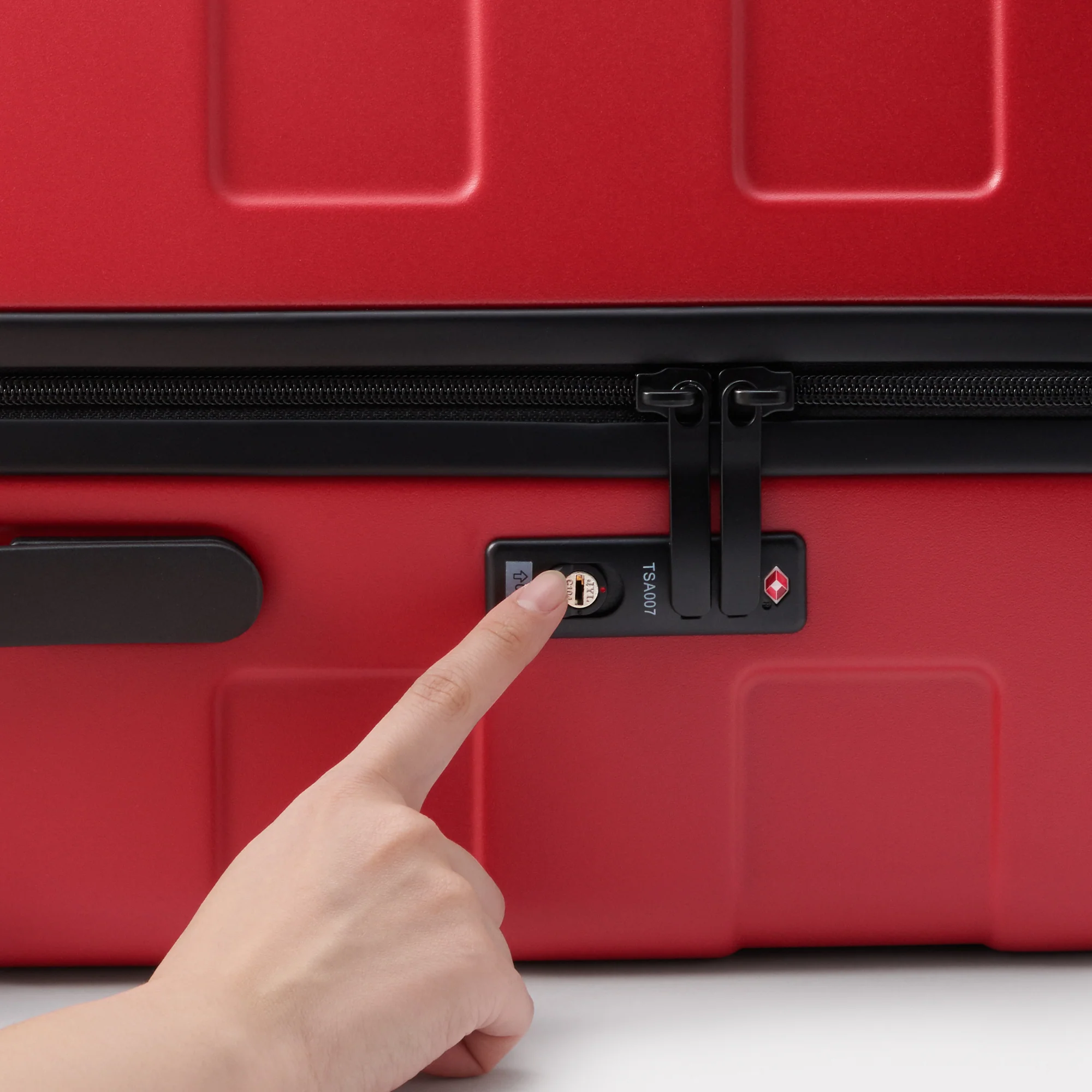 Adjustable Handle Hard Shell Suitcase 105L - Red | Check-In - Image 12