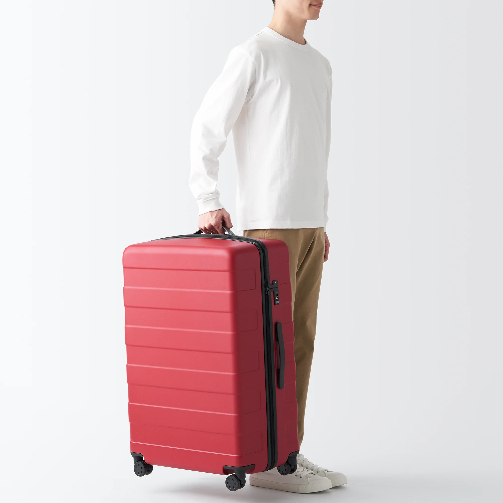Adjustable Handle Hard Shell Suitcase 105L - Red | Check-In - Image 17