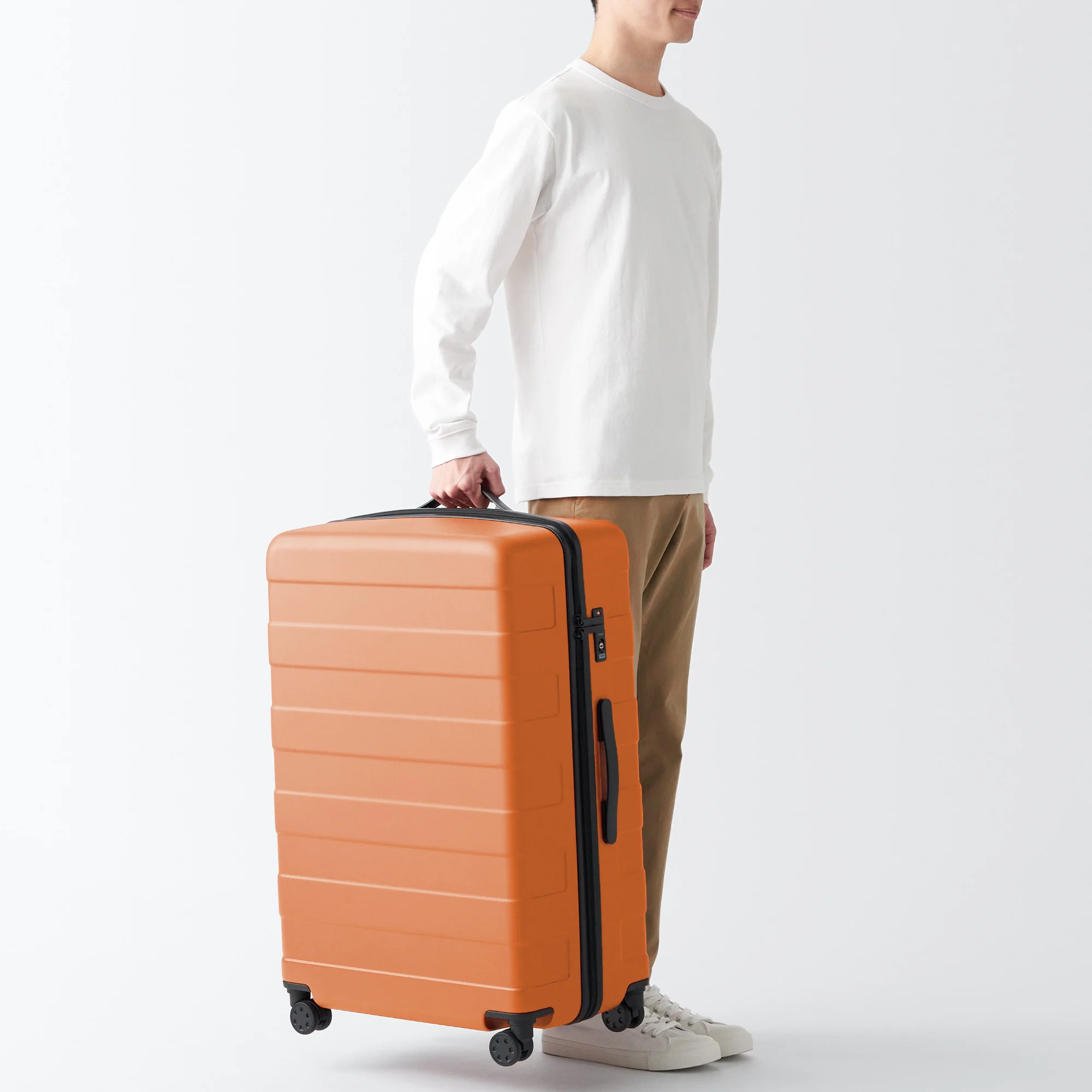 Adjustable Handle Hard Shell Suitcase 105L - Smoky Orange | Check-In - Image 8