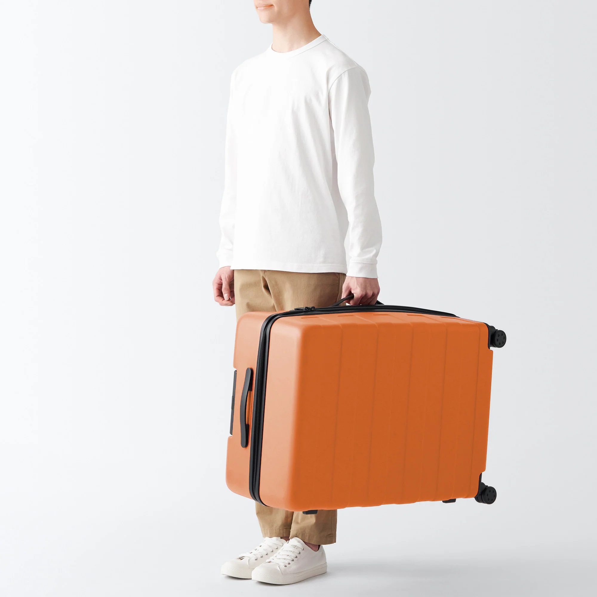 Adjustable Handle Hard Shell Suitcase 105L - Smoky Orange | Check-In - Image 9