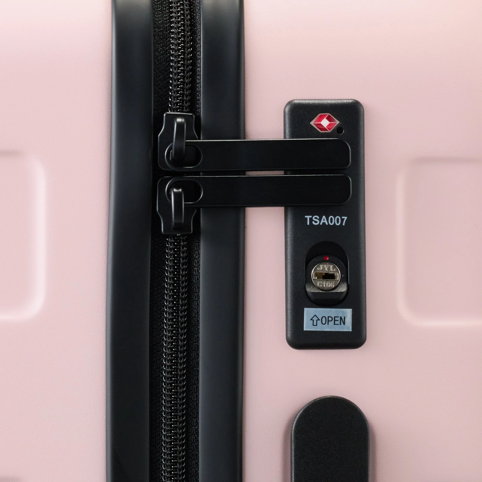 Adjustable Handle Hard Shell Suitcase 36L - Light Pink | Carry-On - Image 13