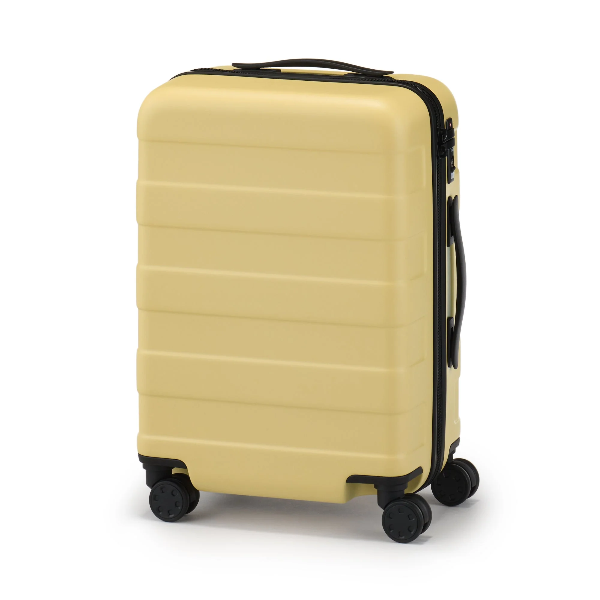Adjustable Handle Hard Shell Suitcase 36L - Light Yellow | Carry-On
