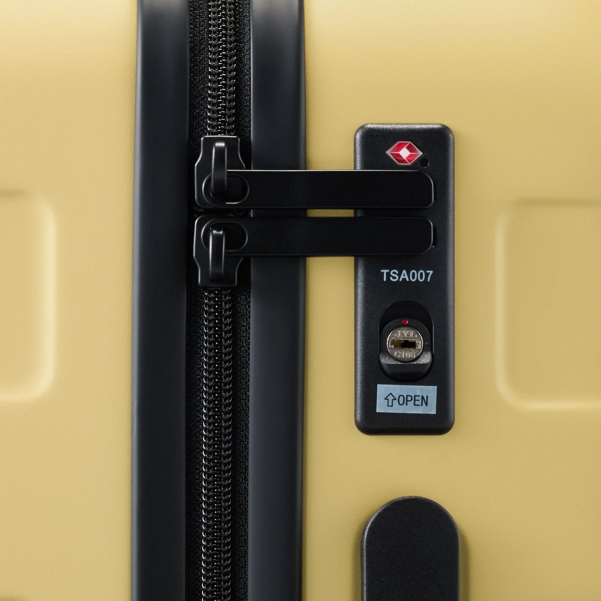 Adjustable Handle Hard Shell Suitcase 36L - Light Yellow | Carry-On - Image 11