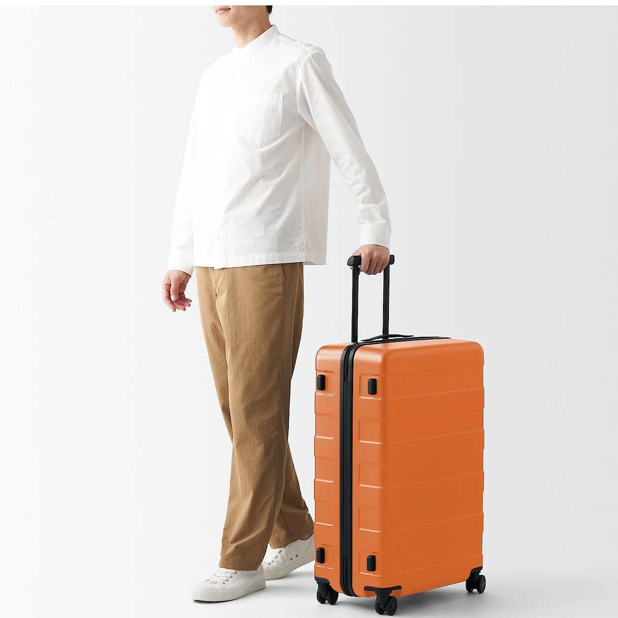 Adjustable Handle Hard Shell  Suitcase 75L - Smoky Orange | Check-In - Image 7