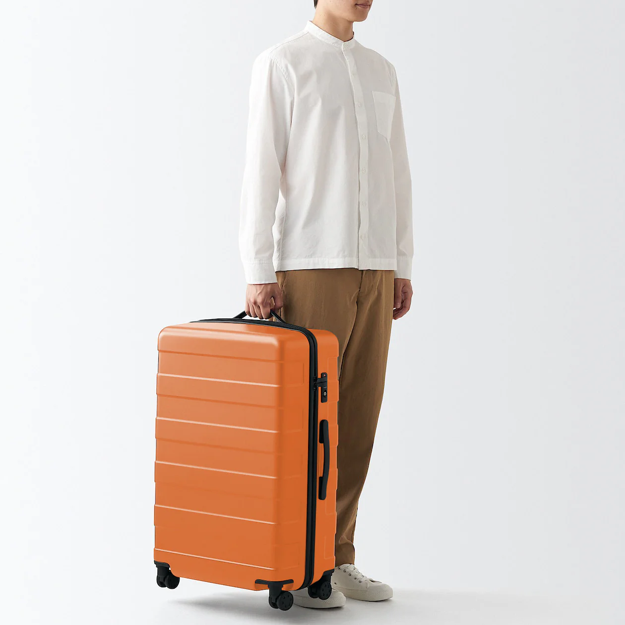 Adjustable Handle Hard Shell  Suitcase 75L - Smoky Orange | Check-In - Image 8