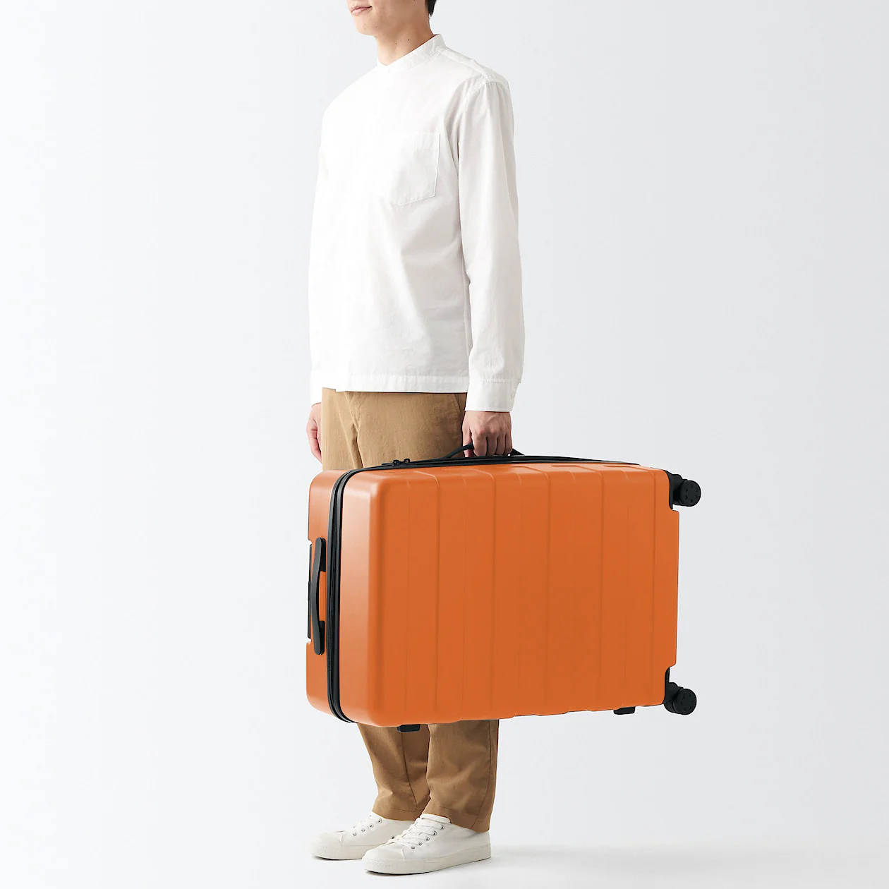 Adjustable Handle Hard Shell  Suitcase 75L - Smoky Orange | Check-In - Image 9