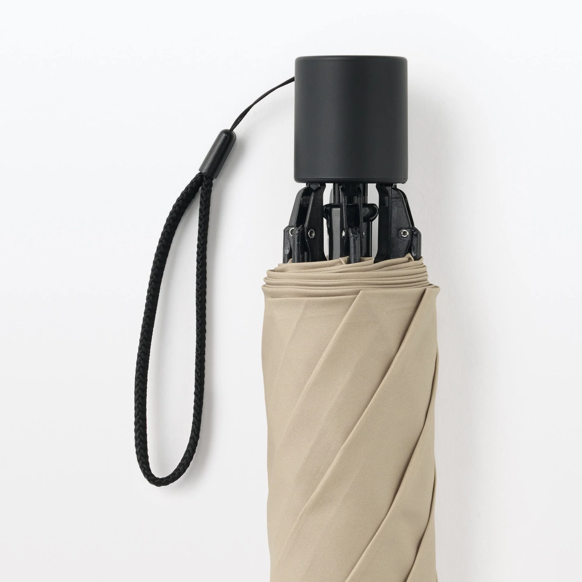 All-Weather 2-Way Foldable Umbrella - Beige - Image 4