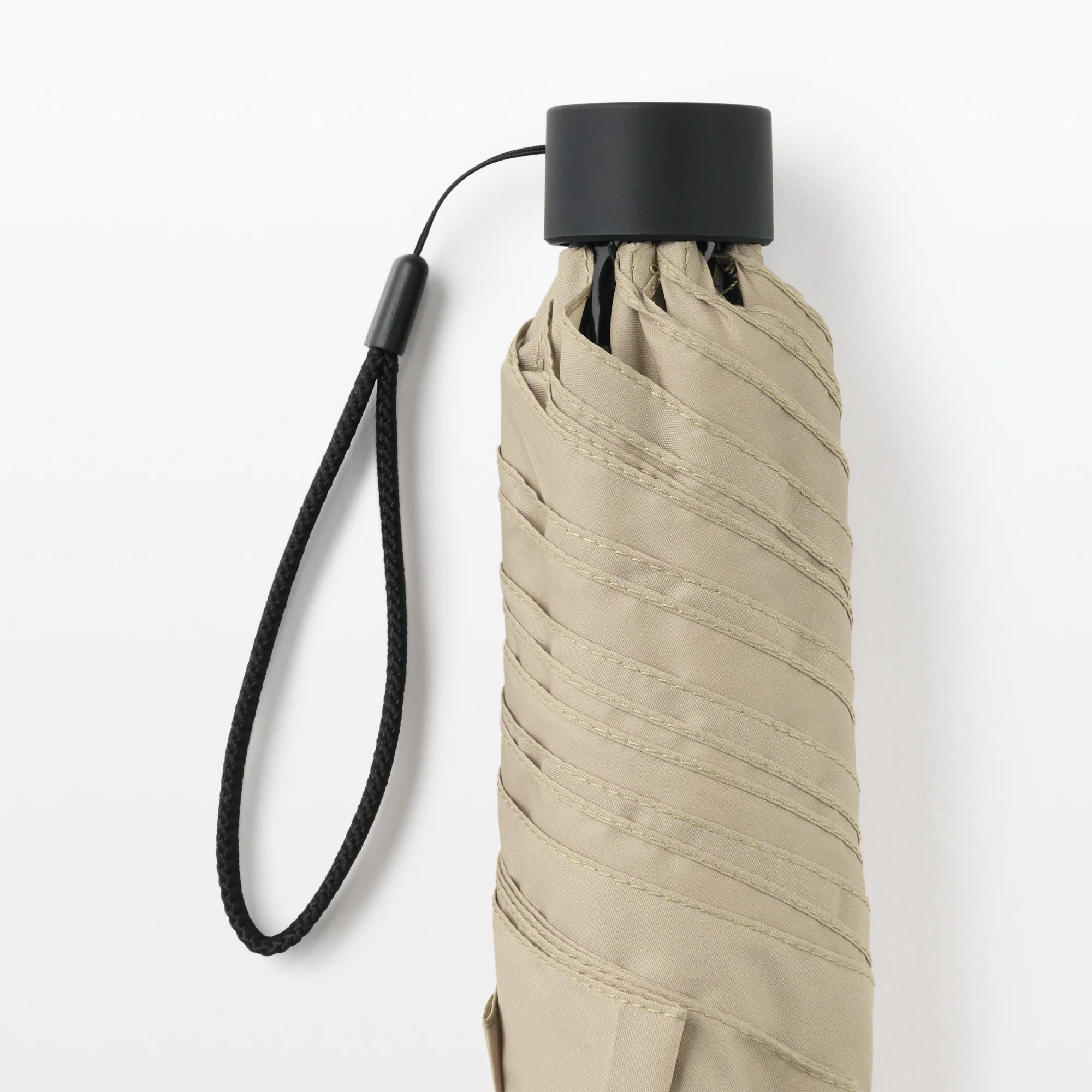 All-Weather Foldable Umbrella Beige - Image 5