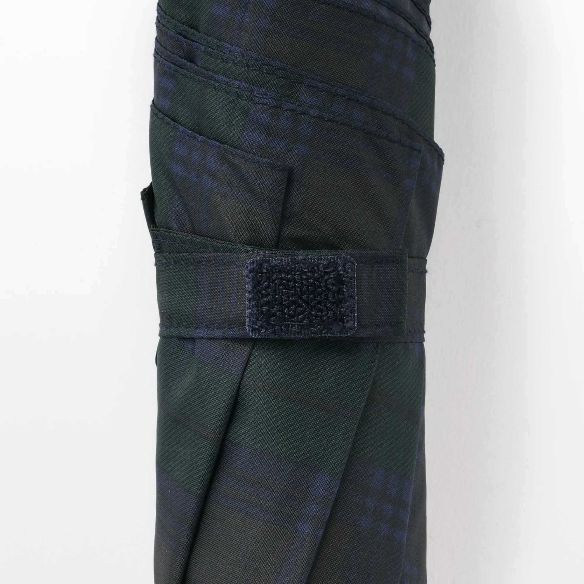 All-Weather Foldable Umbrella Dark Green Check - Image 5