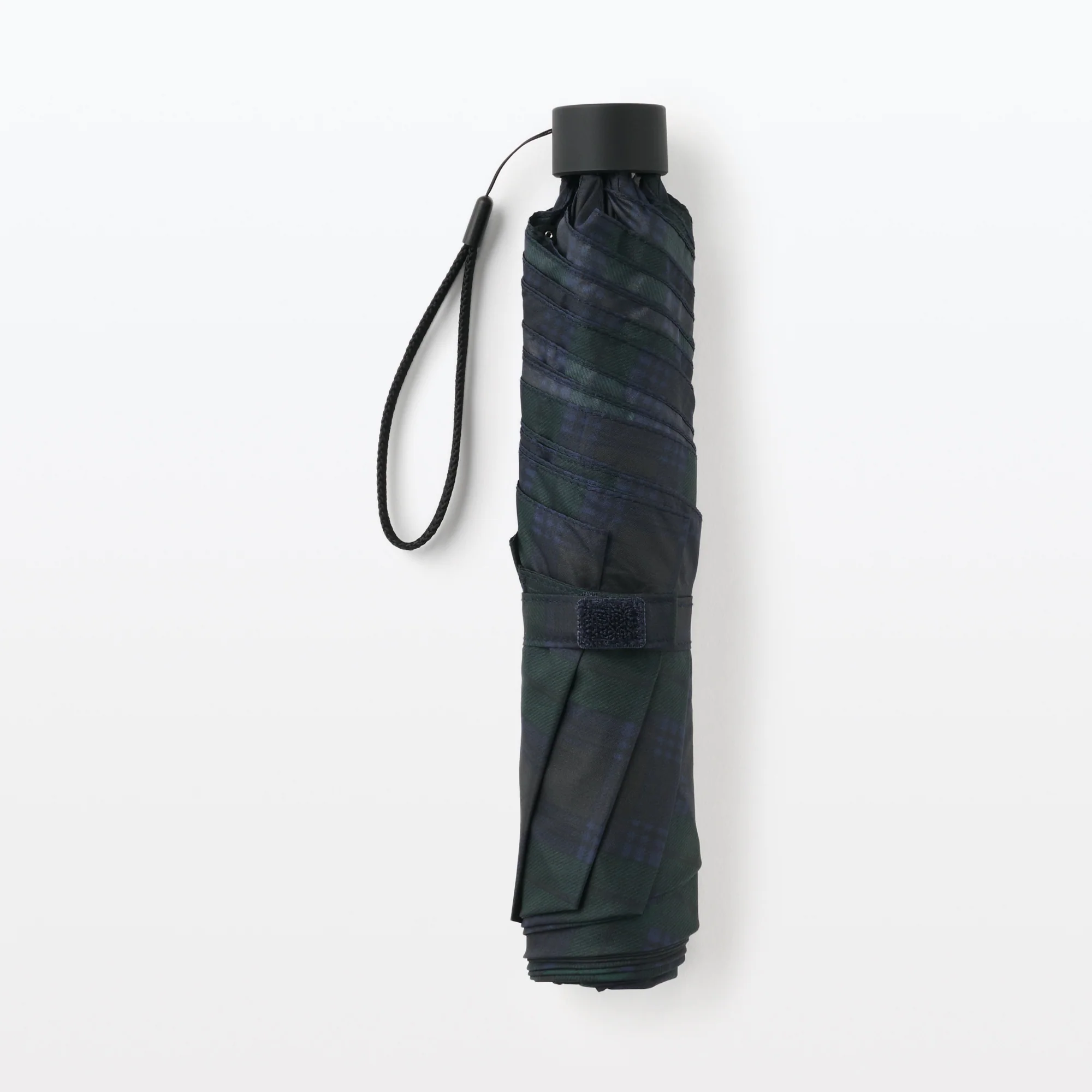 All-Weather Foldable Umbrella Dark Green Check - Image 8
