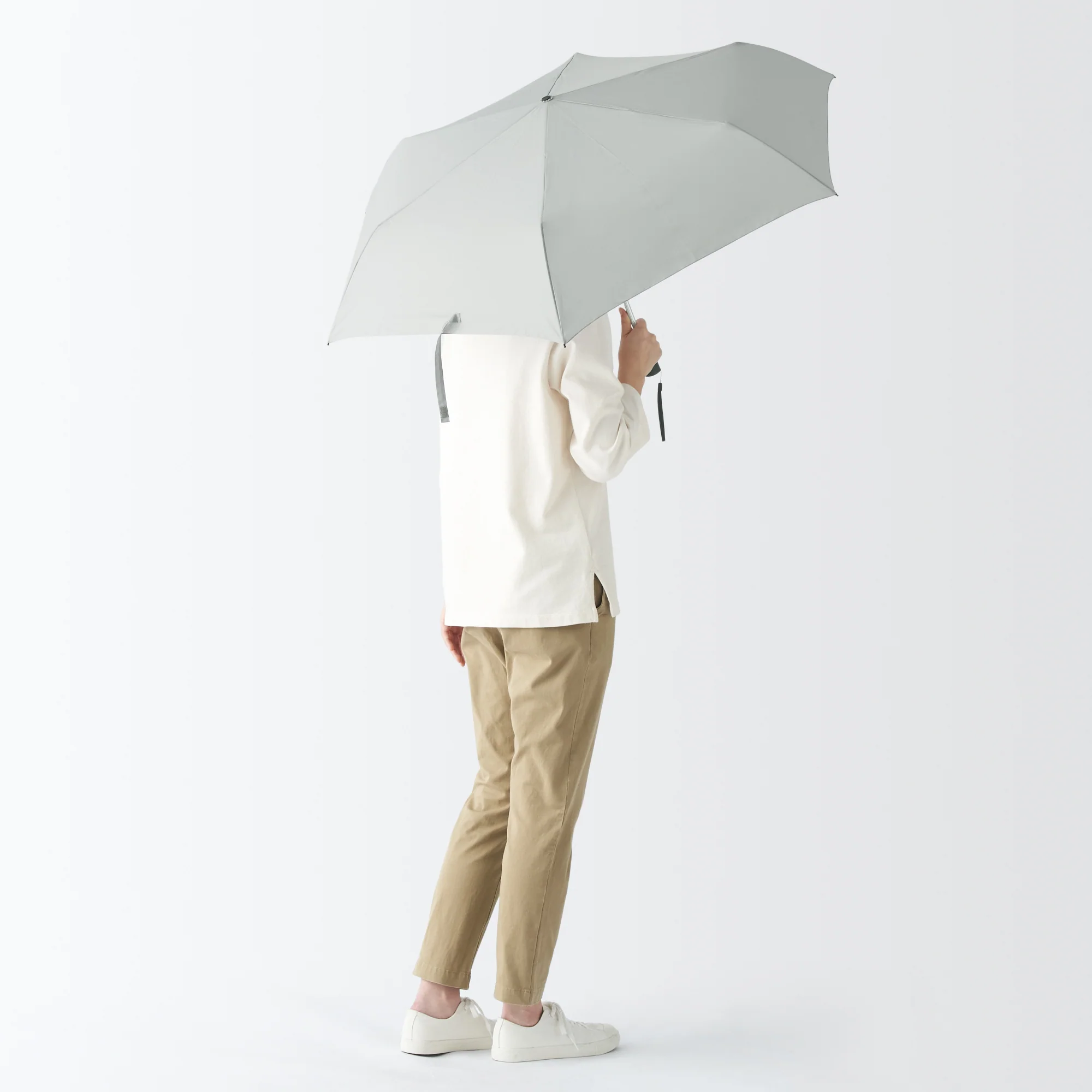 All-Weather Foldable Umbrella Light Gray