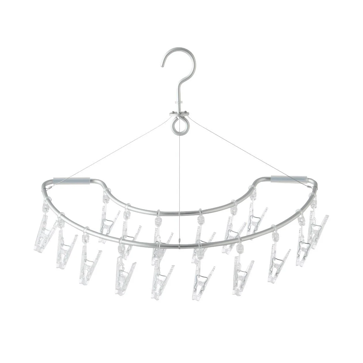 Aluminum Semicircle Hanger - 16 Pegs