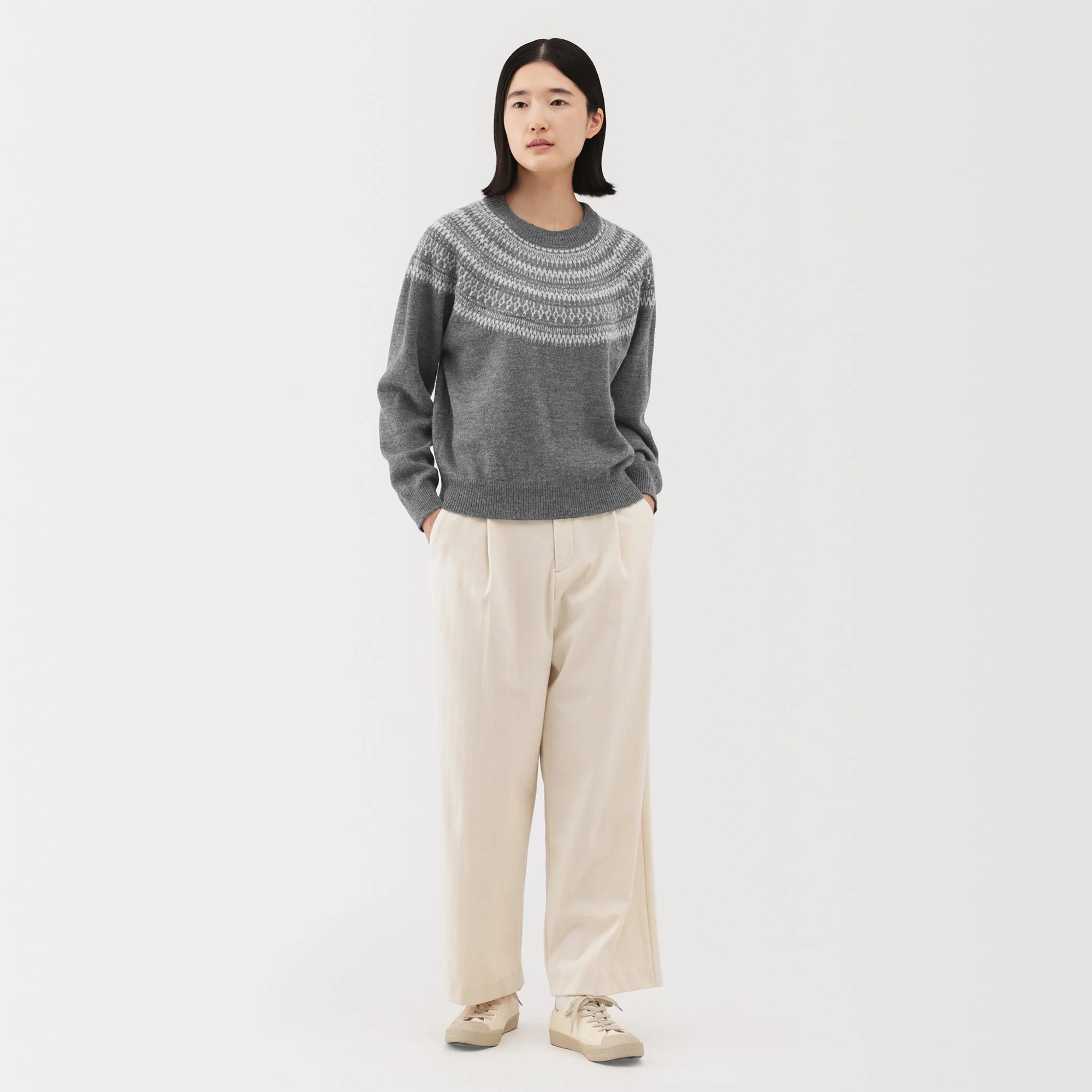 Andes Wool Blend Jacquard Sweater - Image 11