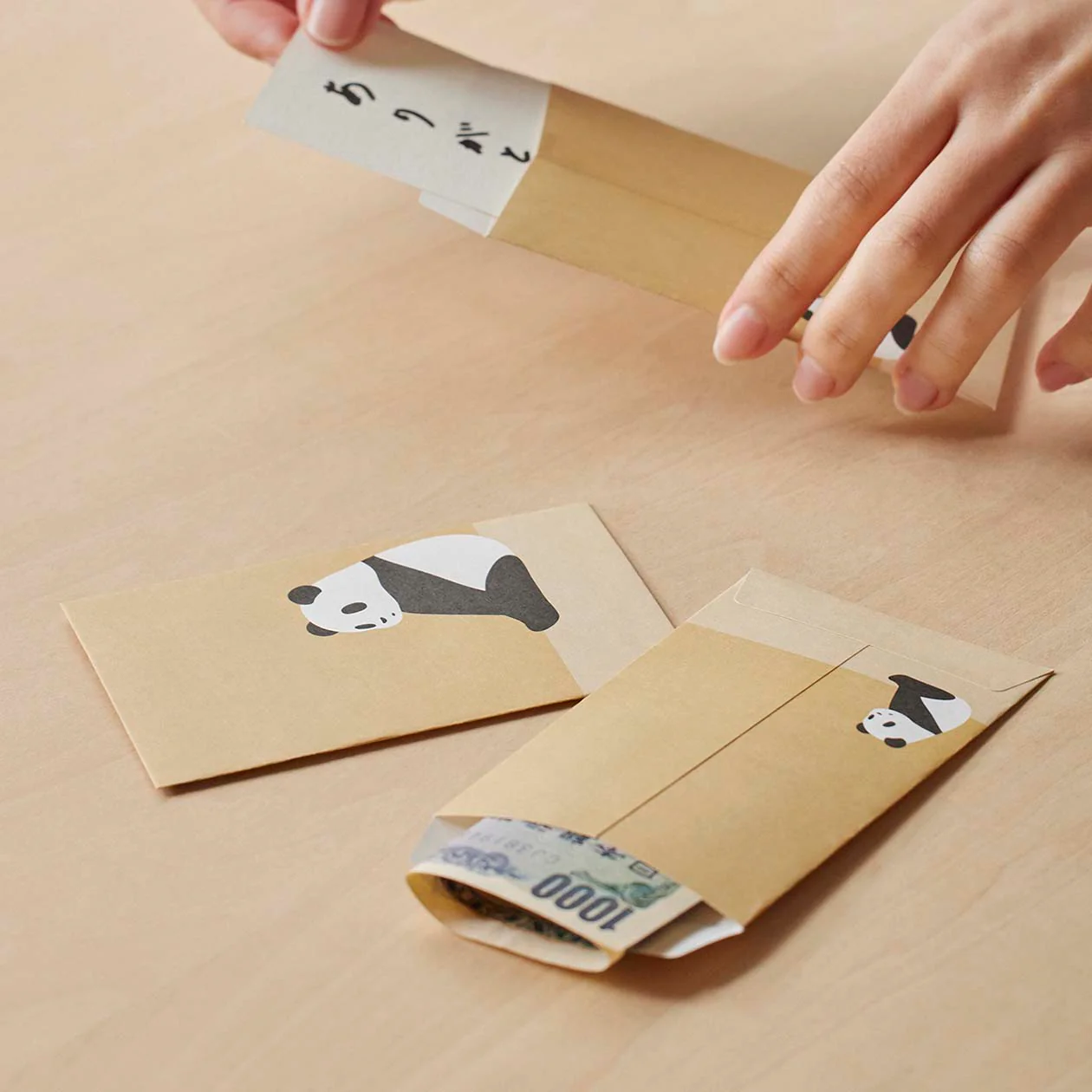 Bamboo Paper Petit Envelope - Small - Giant Panda (3 Pack) - Image 5