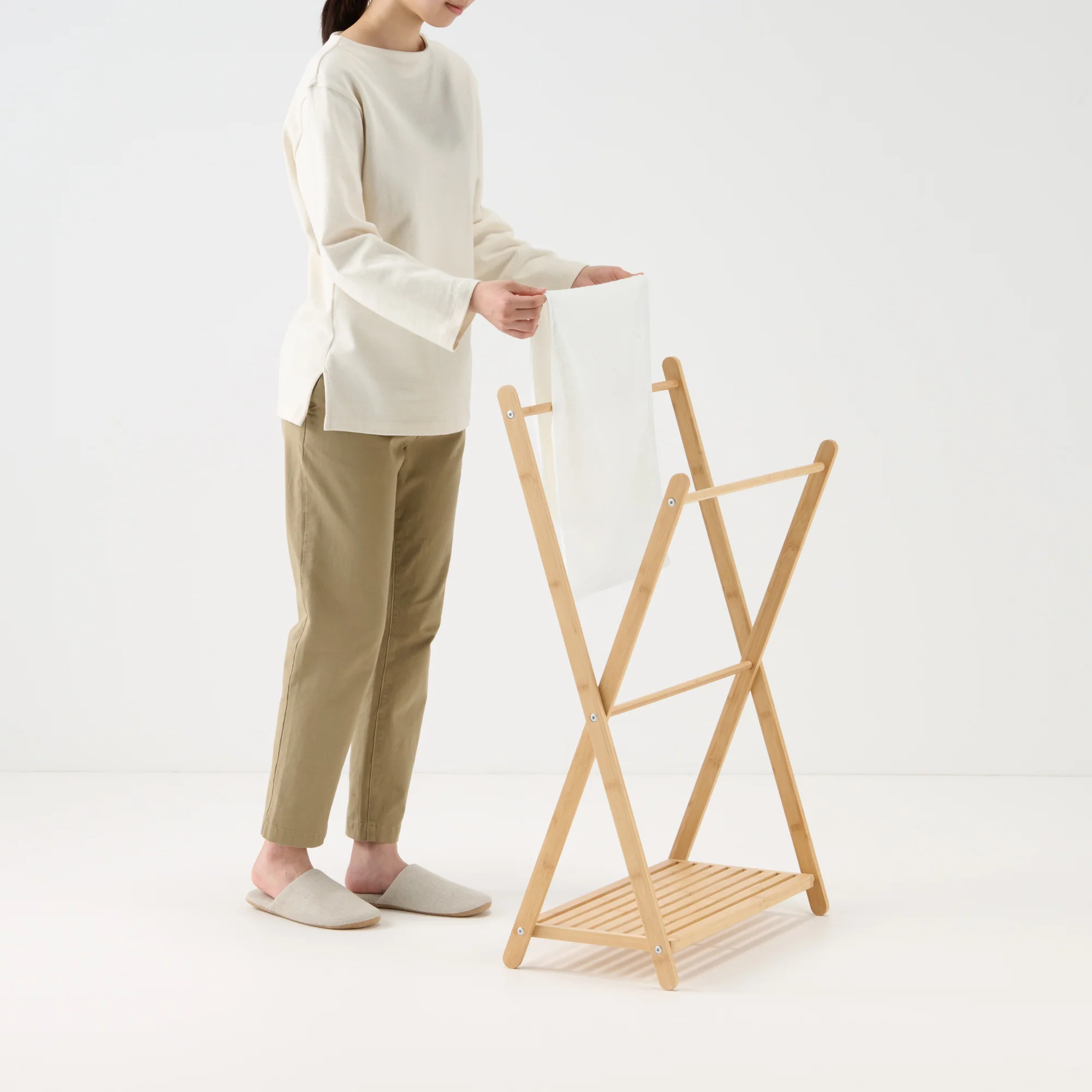 Bamboo Towel Rack - Image 2