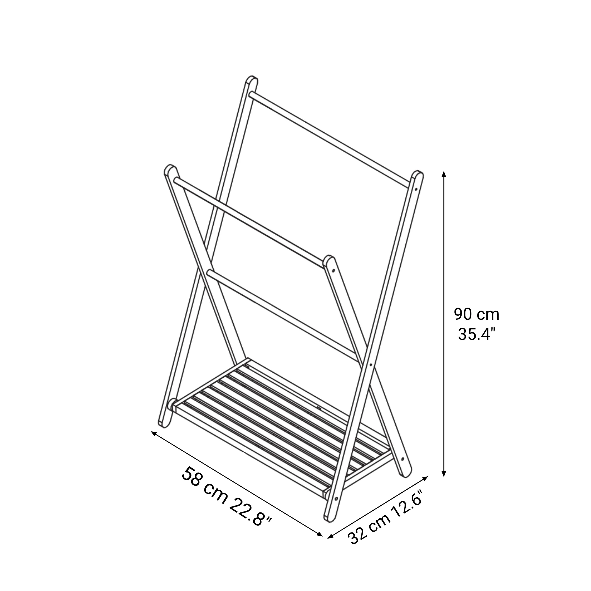 Bamboo Towel Rack - Image 6