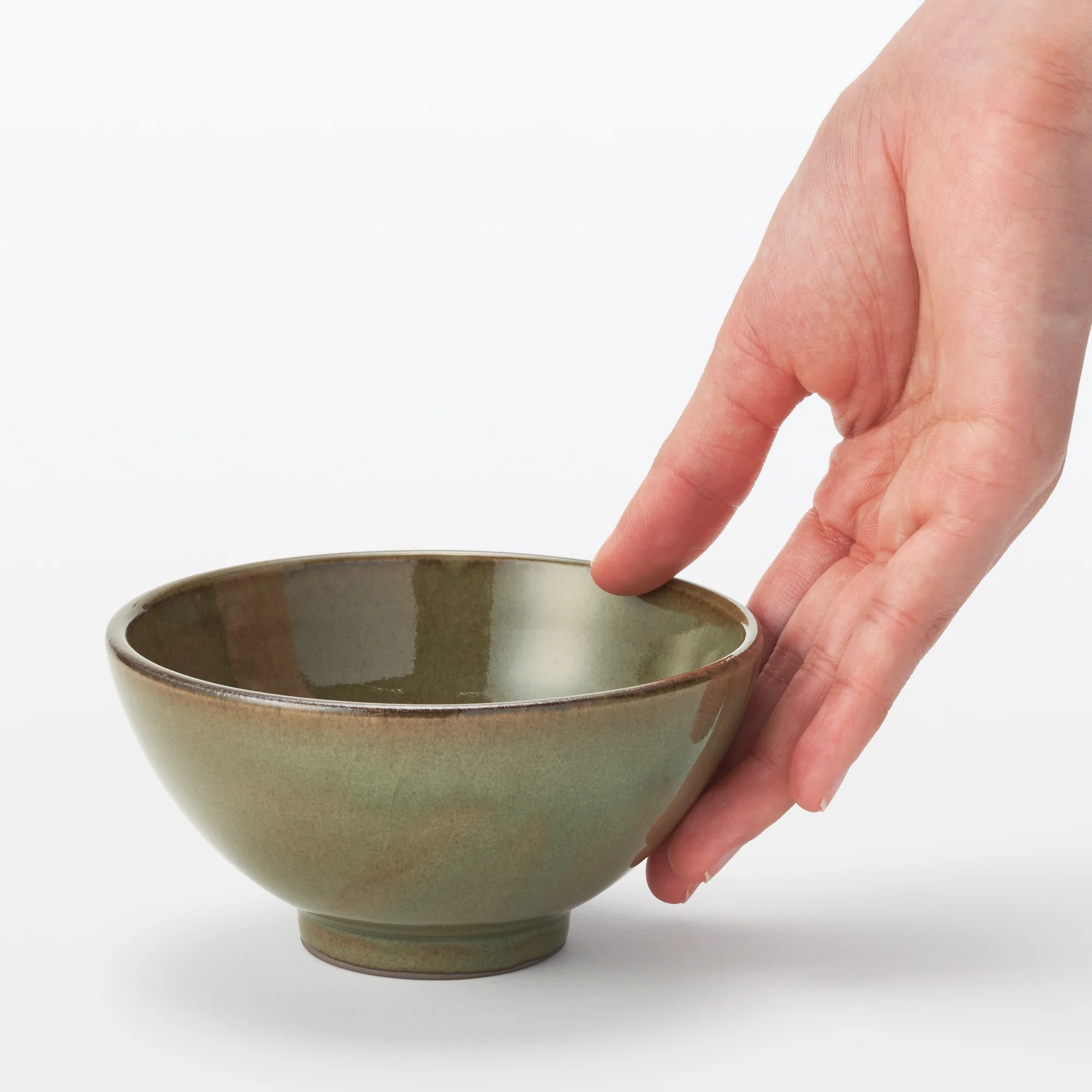 Banko Ware Rice Bowl - Glass Glaze 4.8" - Image 2