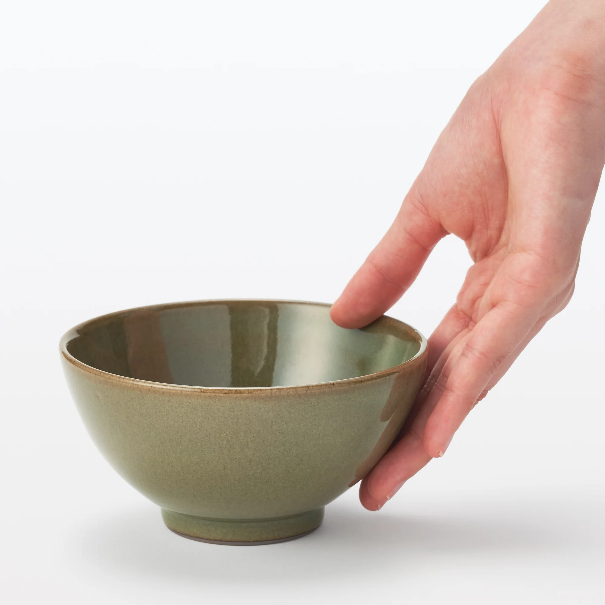 Banko Ware Rice Bowl - Glass Glaze 5.2" - Image 2