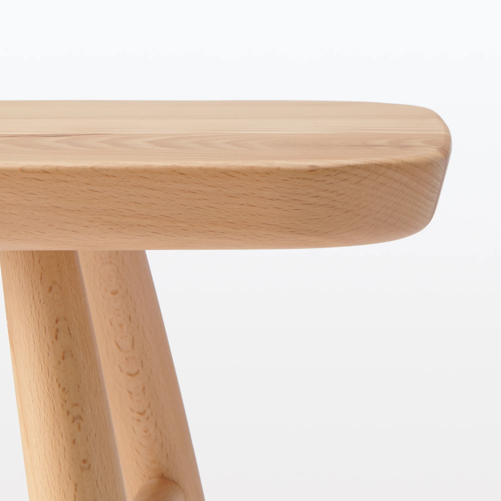 Beech Wood Bench with Round Legs - Image 5