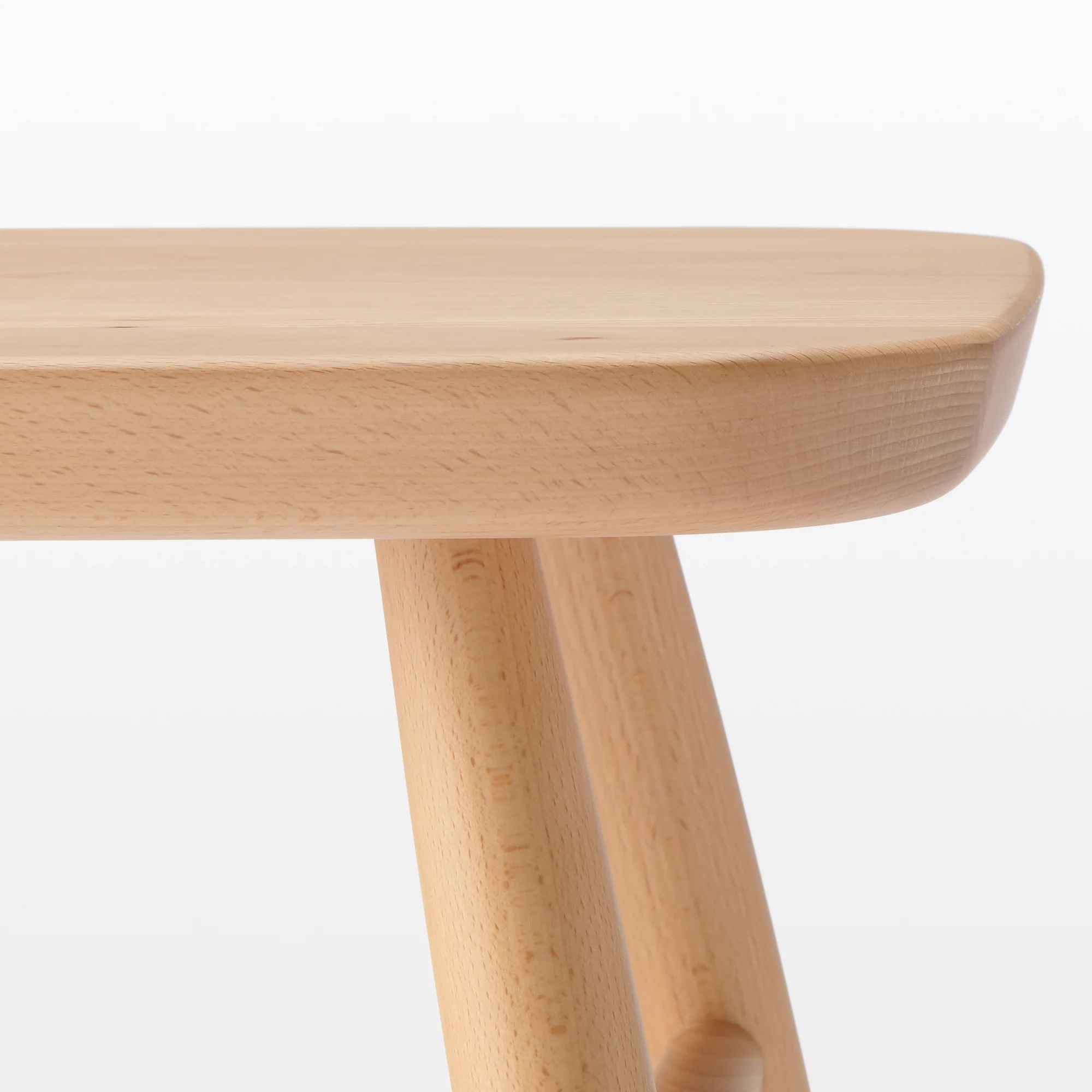 Beech Wood Stool with Round Legs - Image 5