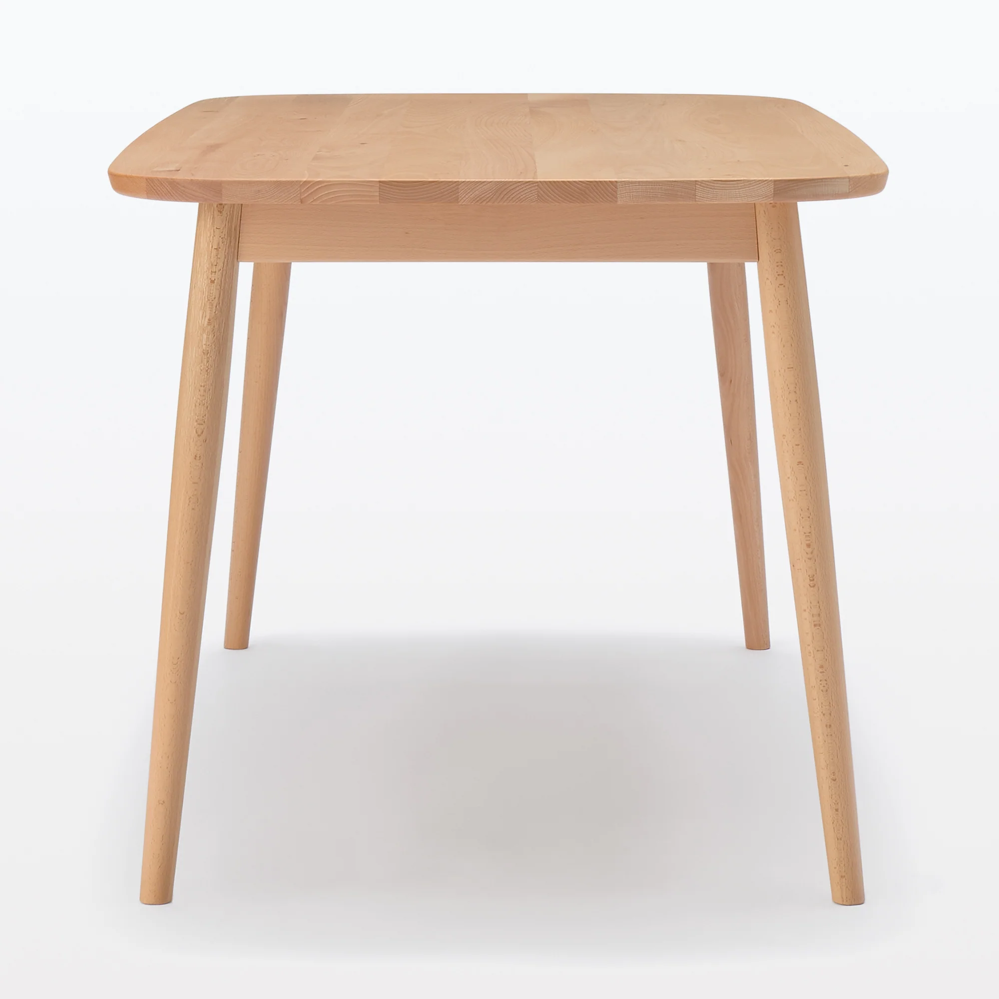 [HD] Beech Wood Table with Round Legs - W 59.1" - Image 3