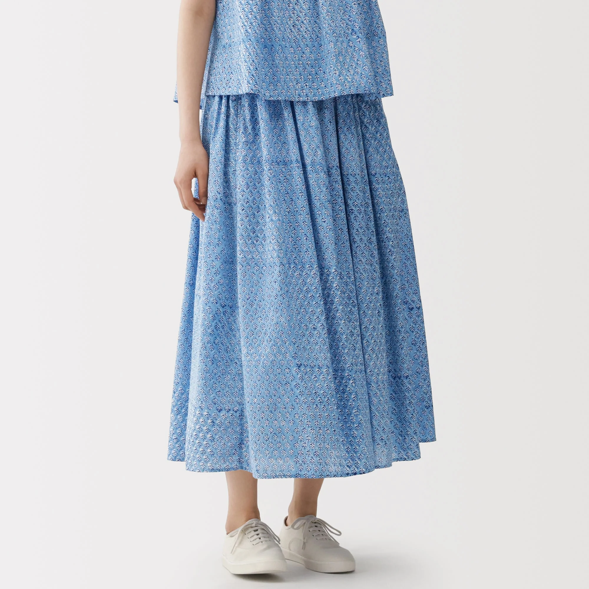 Block Print Gathered Skirt - Image 13