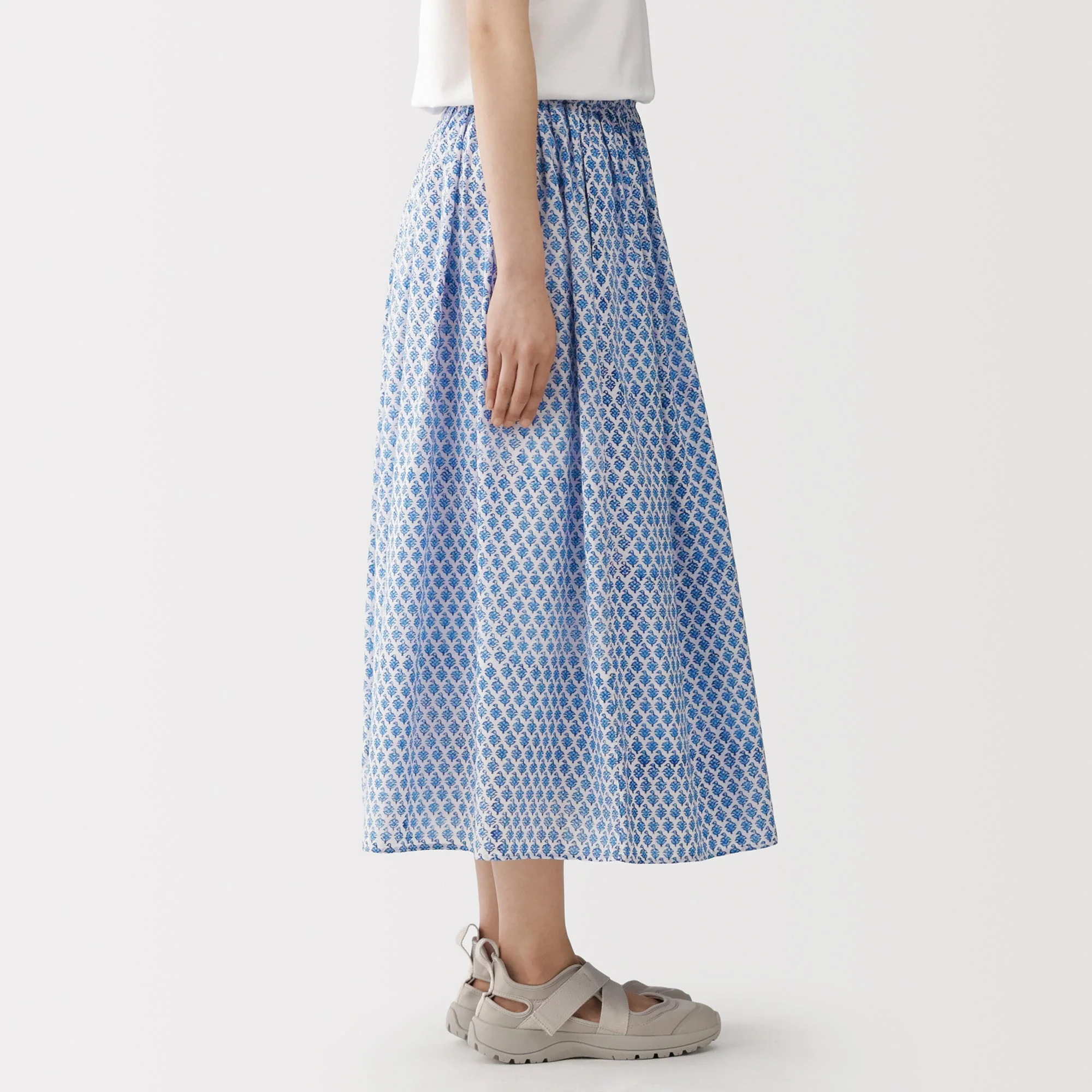 Block Print Gathered Skirt - Image 15
