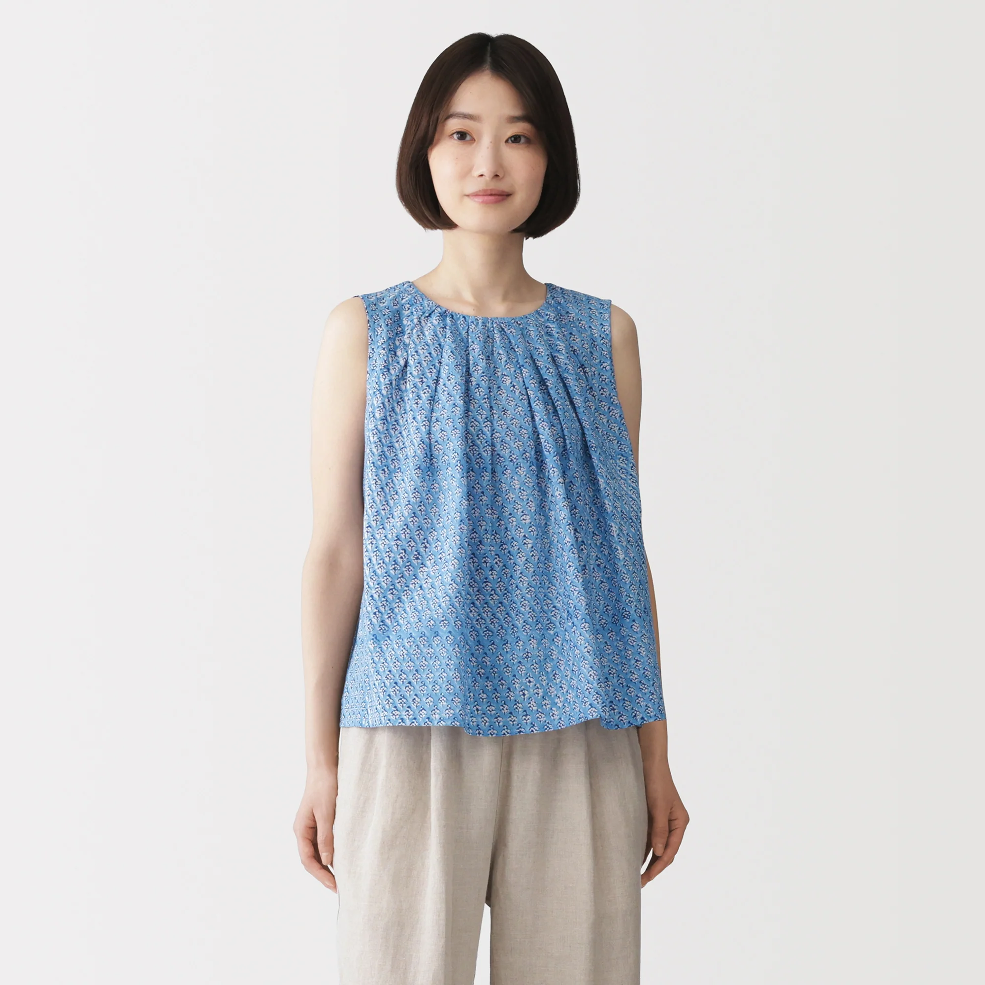 Block Print Sleeveless Blouse - Image 11