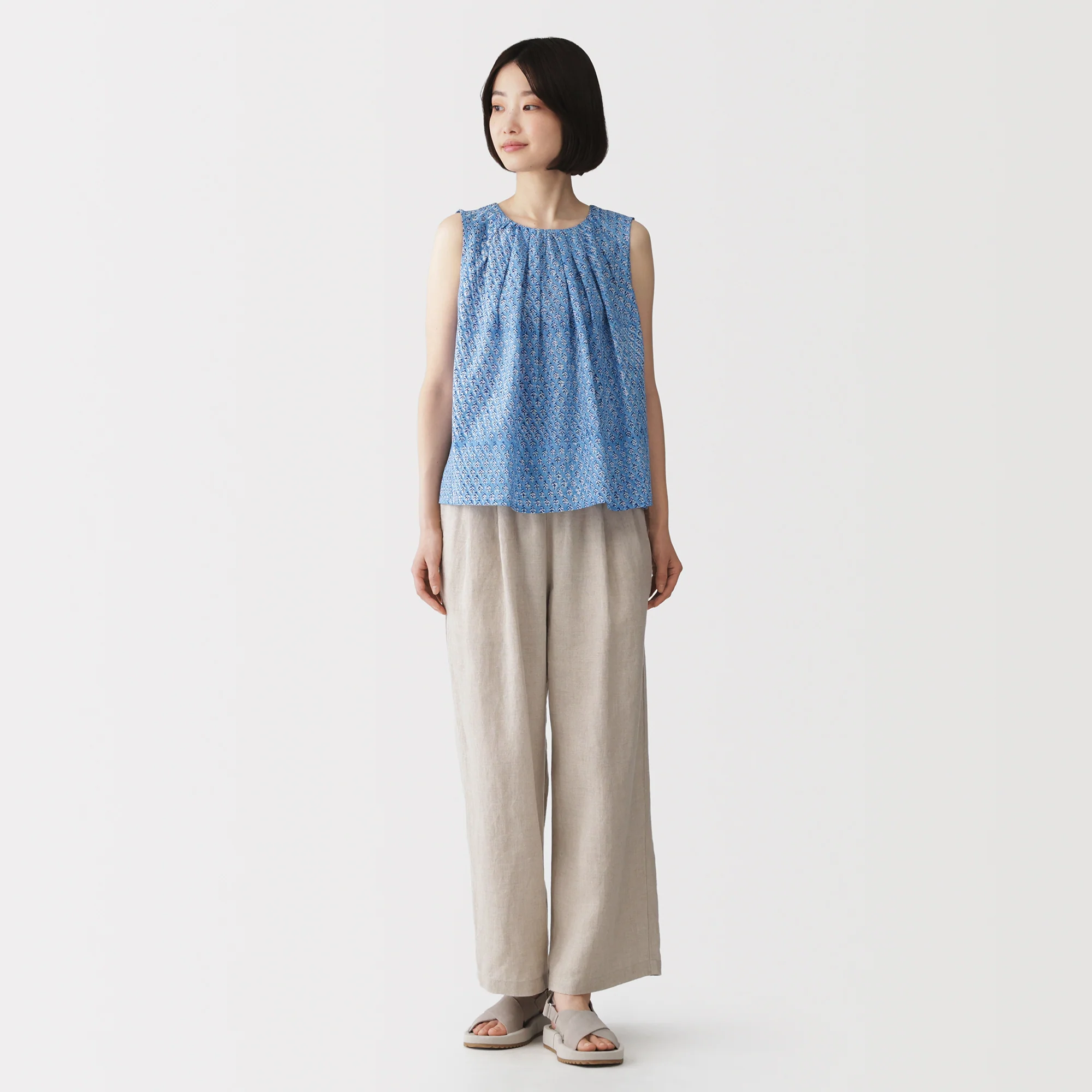 Block Print Sleeveless Blouse - Image 12