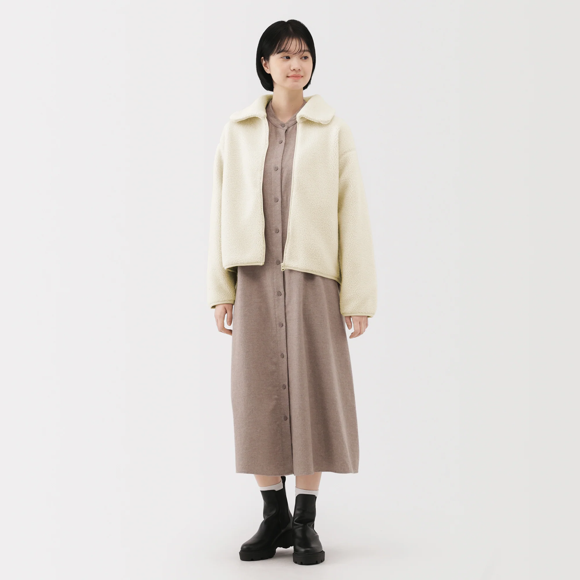 Boa Fleece Collar Jacket - Image 22