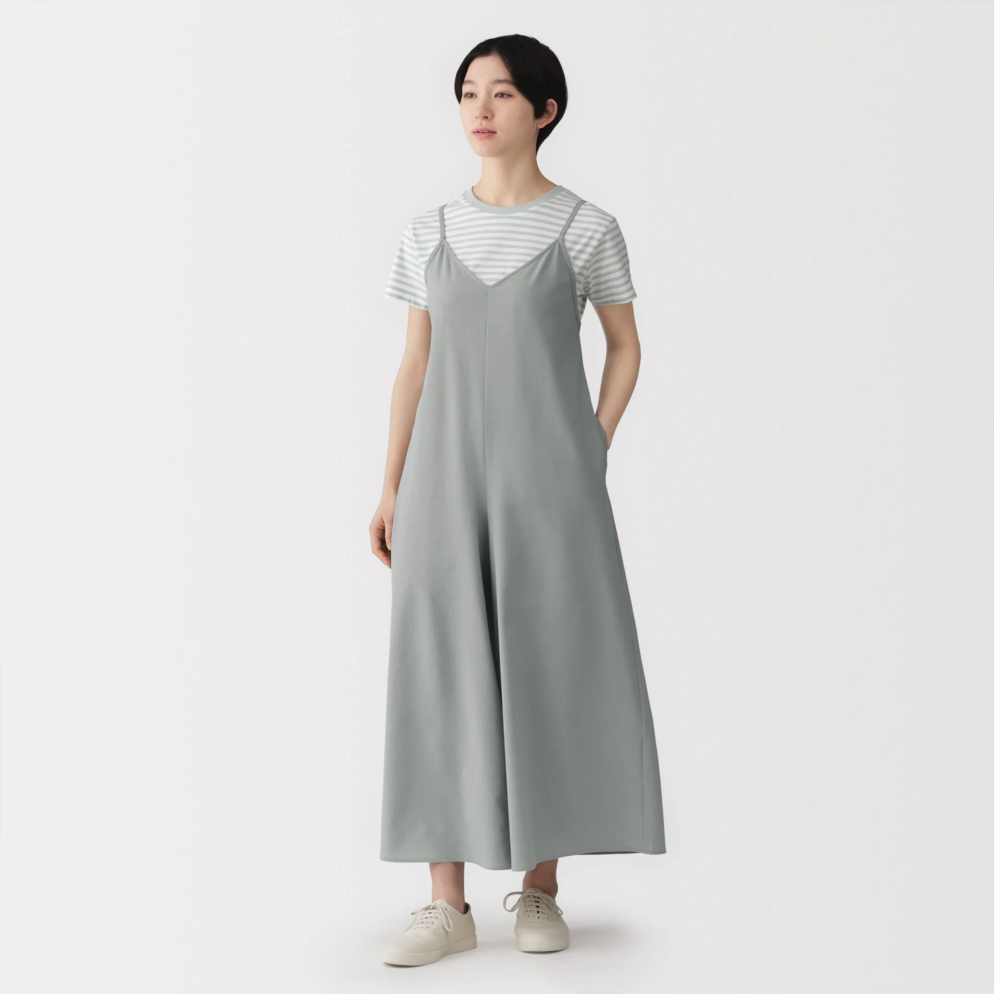 Breathable Seersucker Cami Jumpsuit