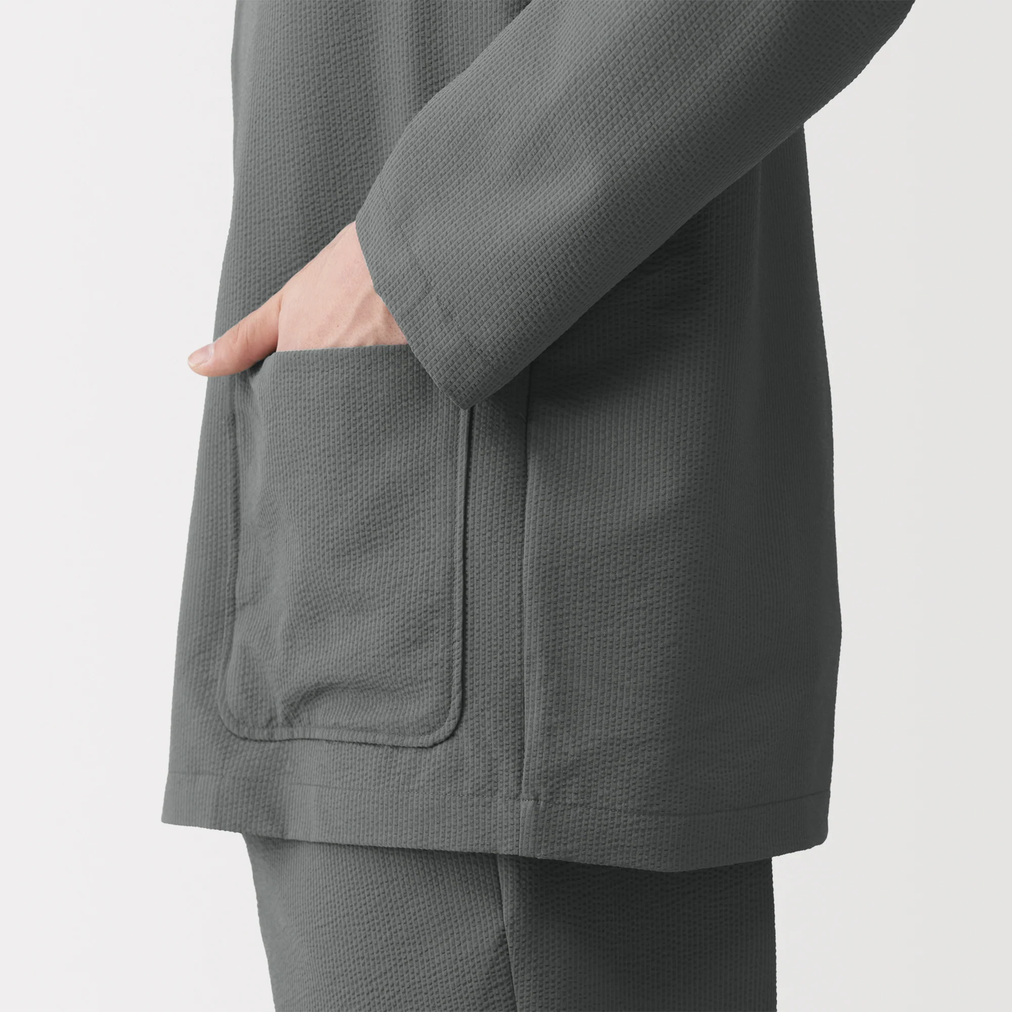 Breathable Seersucker Cardigan - Image 16
