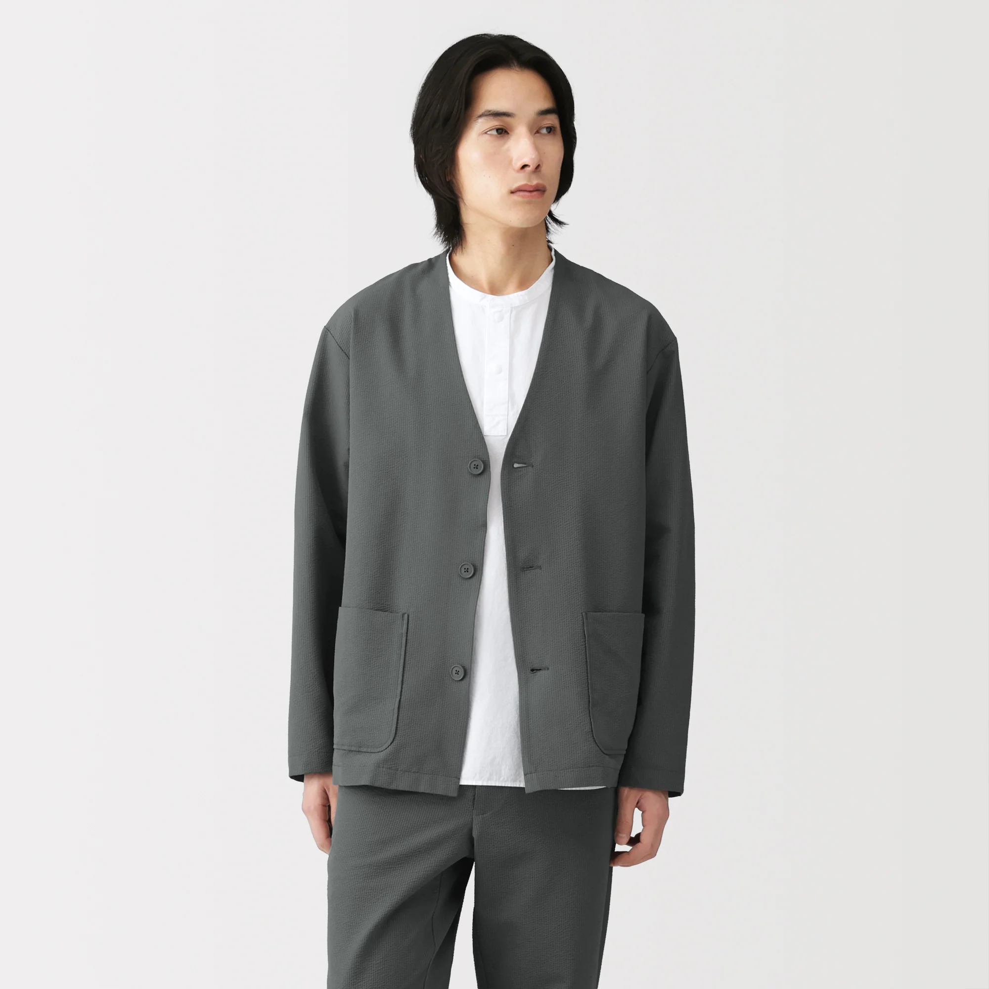 Breathable Seersucker Cardigan - Image 3