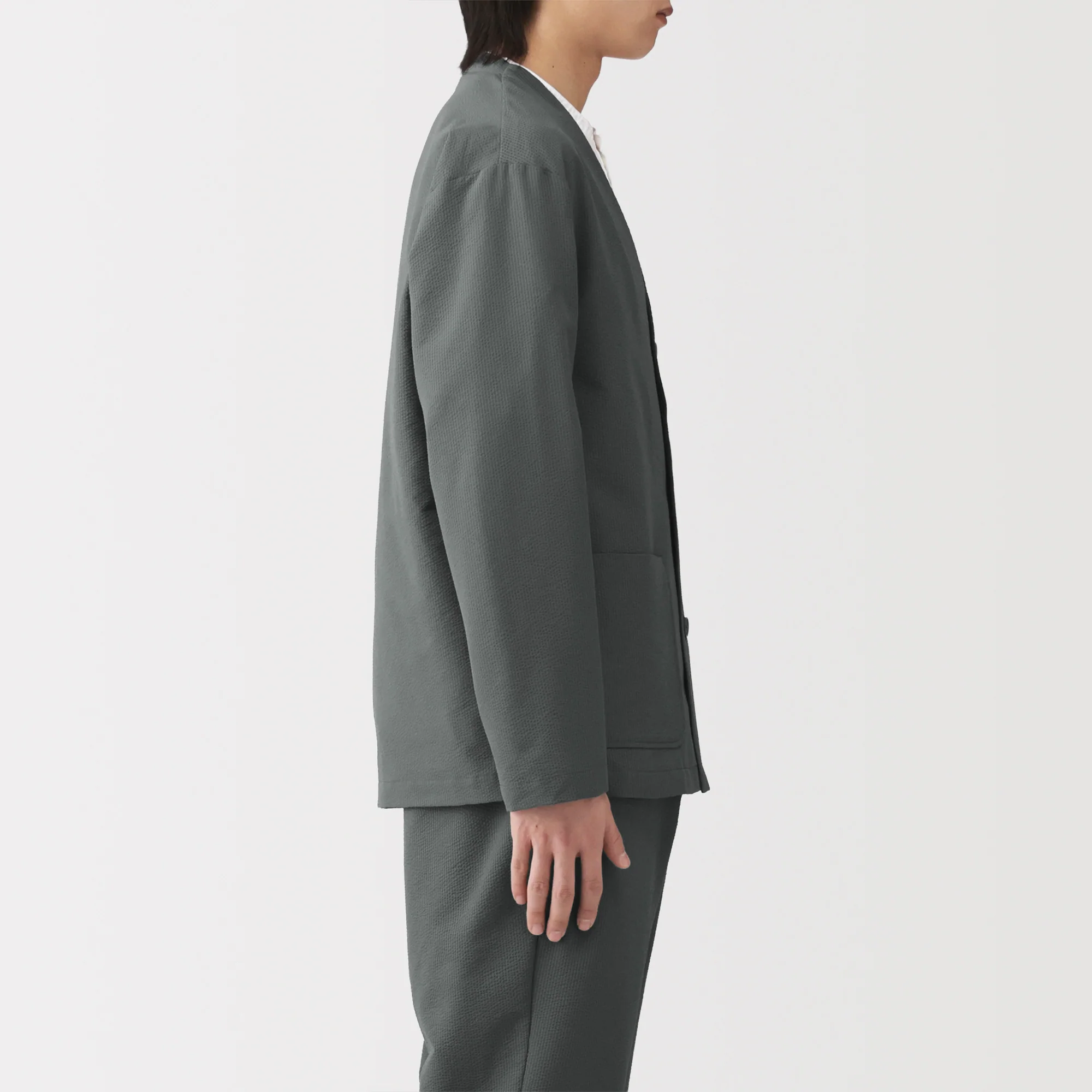 Breathable Seersucker Cardigan - Image 5