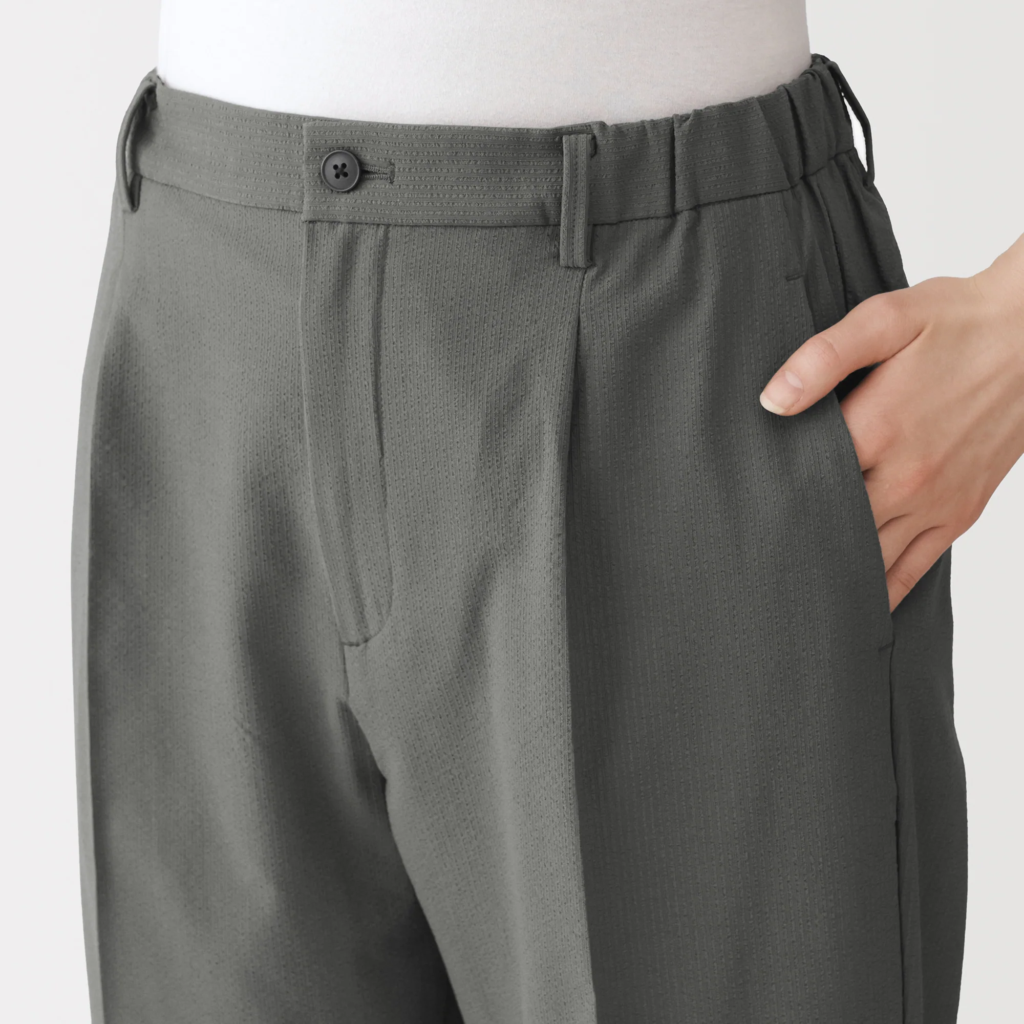Breathable Seersucker Tapered Pants - Image 34