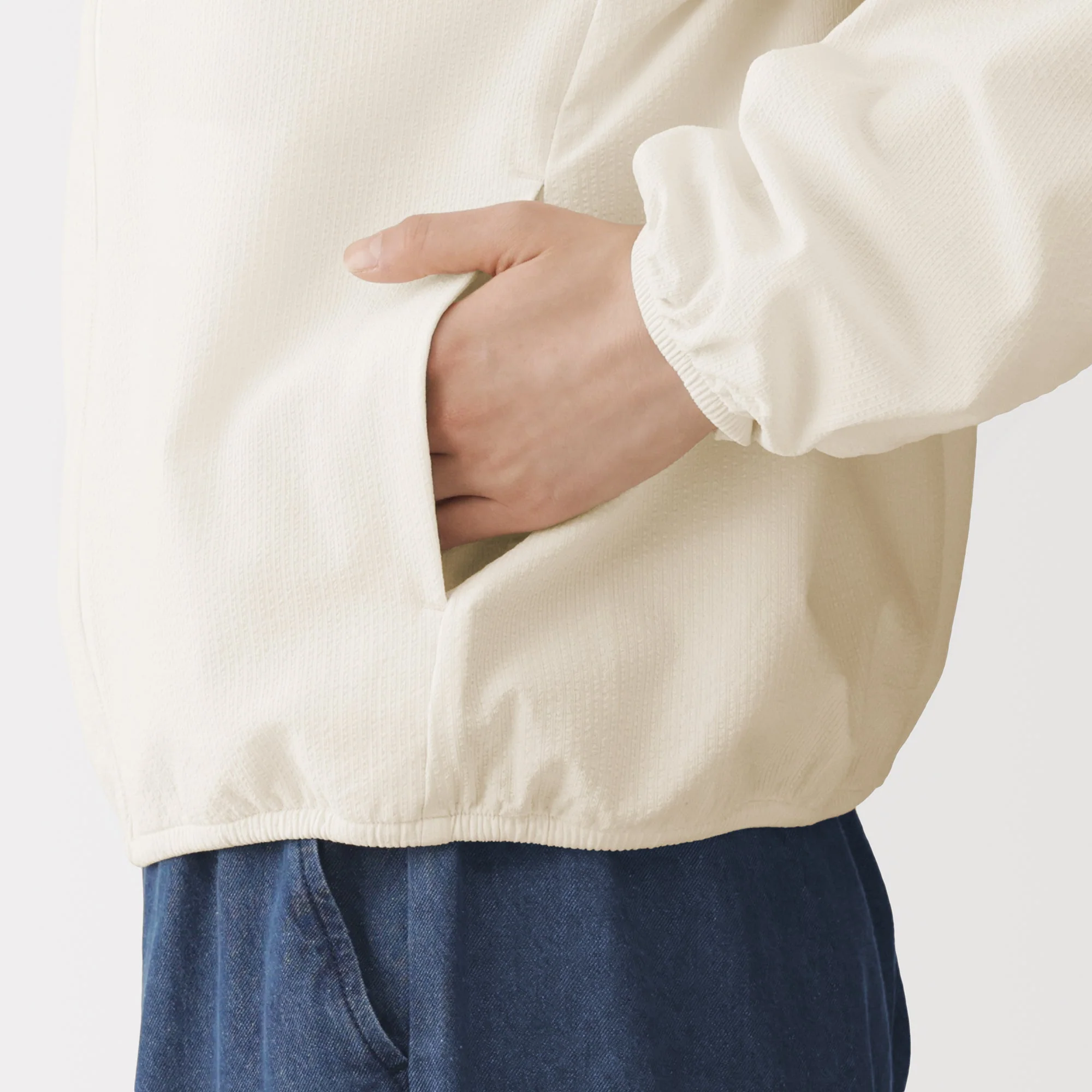 Breathable Seersucker Zip Hoodie - Image 26