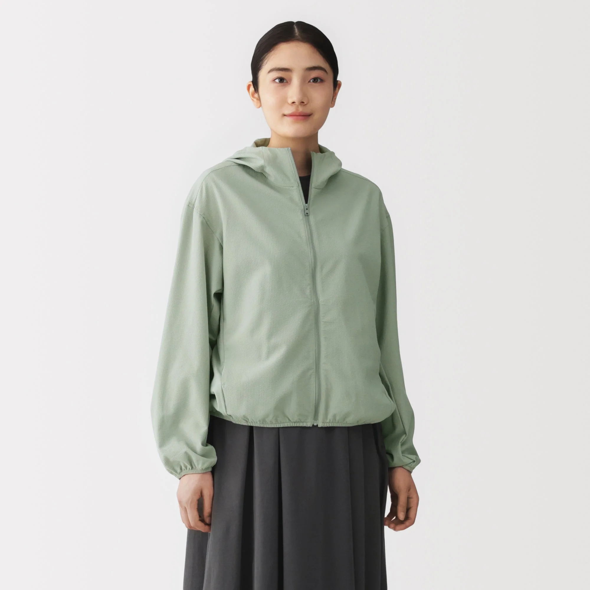 Breathable Seersucker Zip Hoodie - Image 3