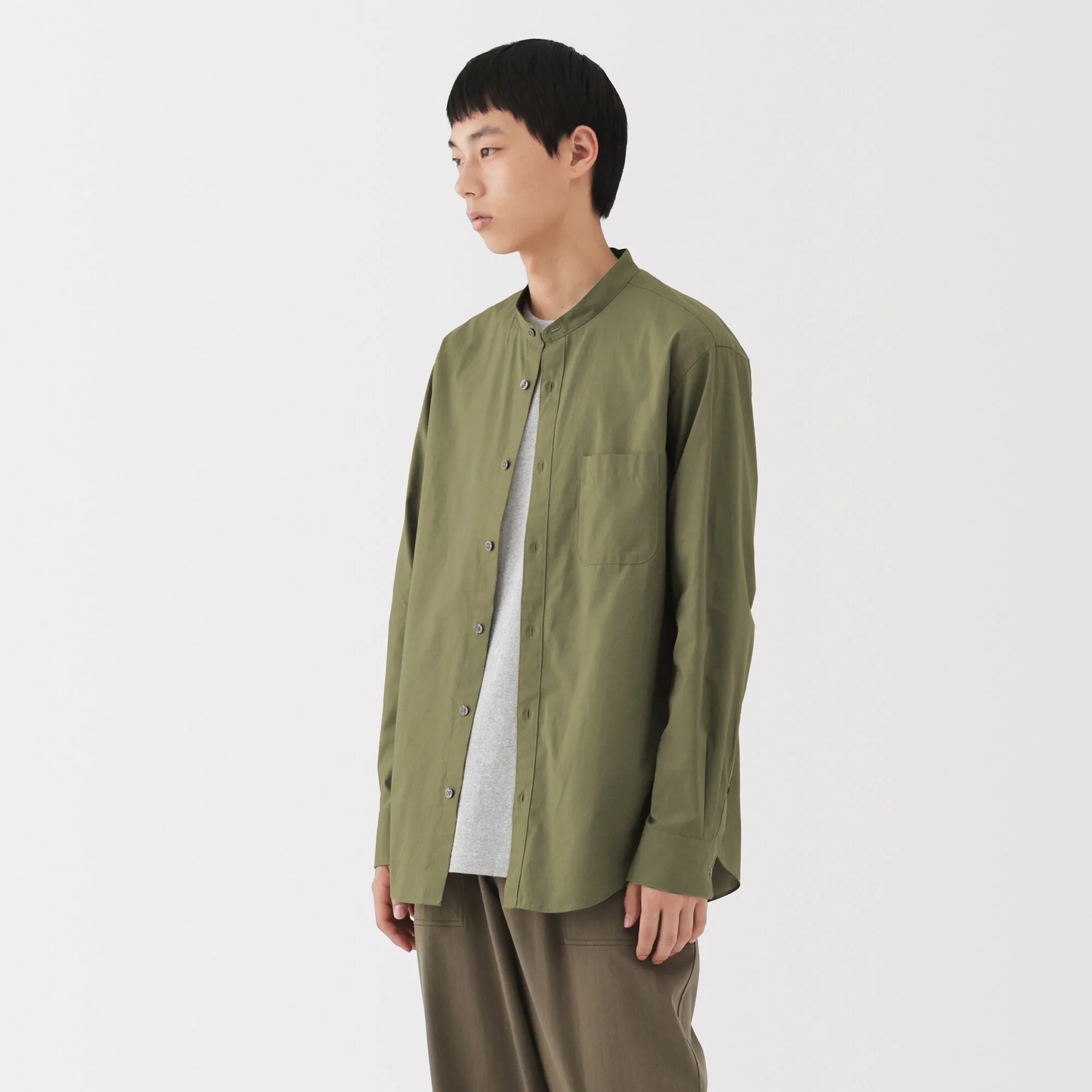 Broadcloth Stand Collar Shirt - Image 39