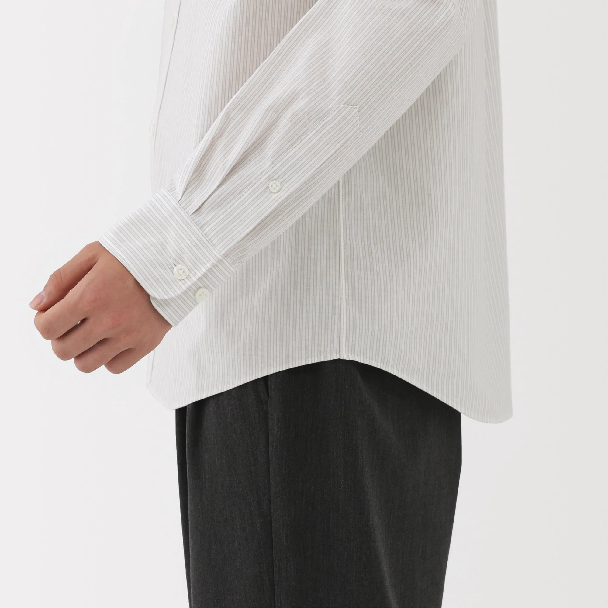 Broadcloth Stand Collar Shirt - Image 8