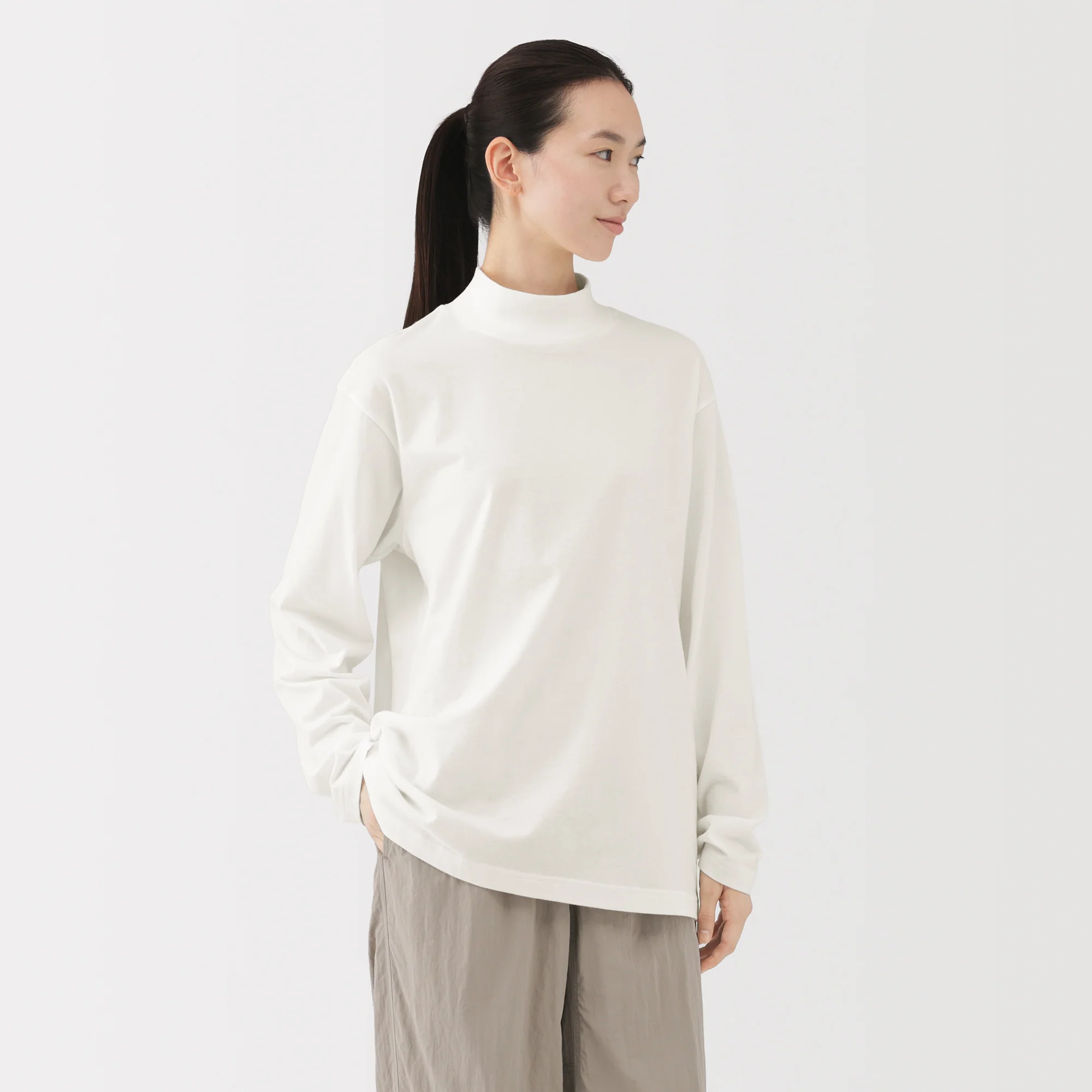 Brushed High Neck T-Shirt - Image 13