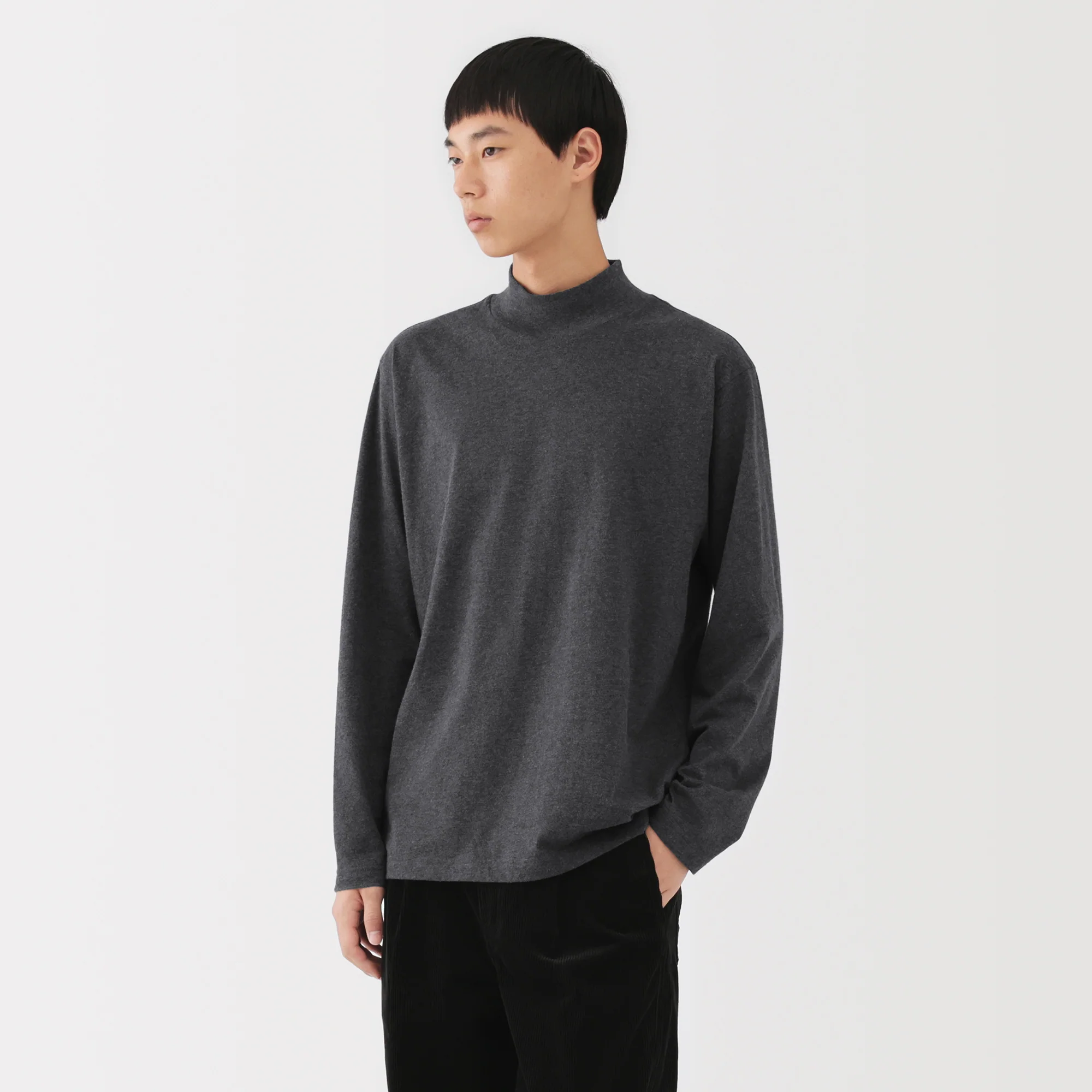 Brushed High Neck T-Shirt - Image 26