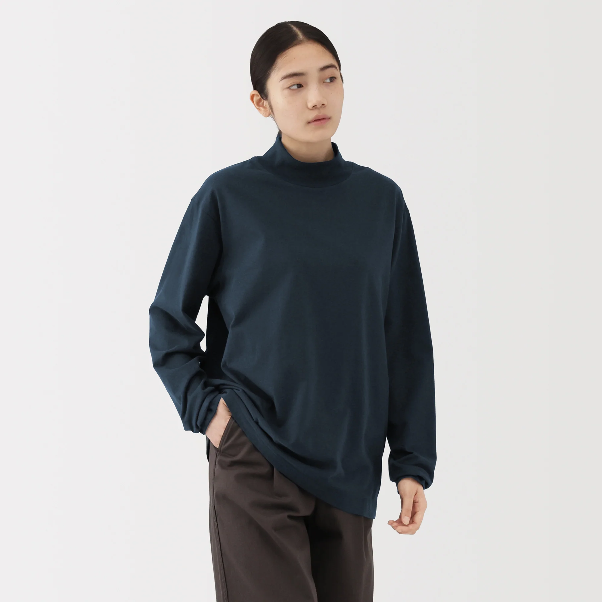 Brushed High Neck T-Shirt - Image 44