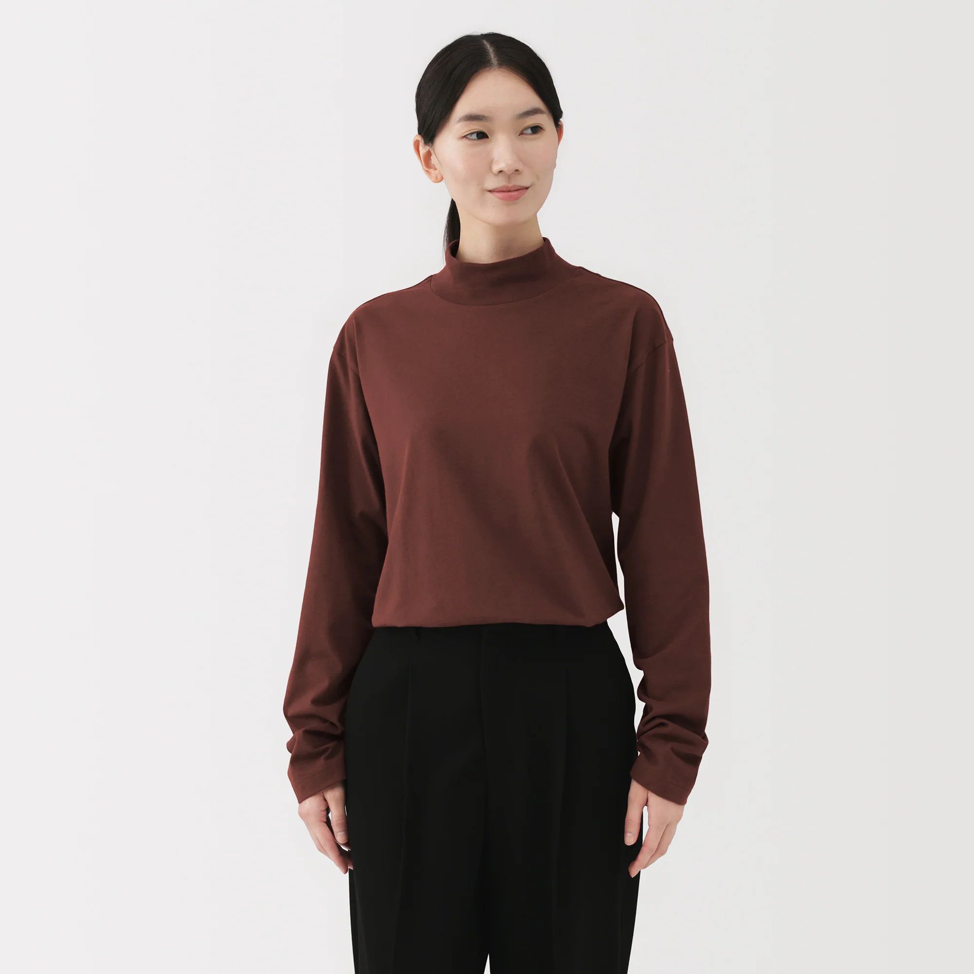 Brushed High Neck T-Shirt - Image 5