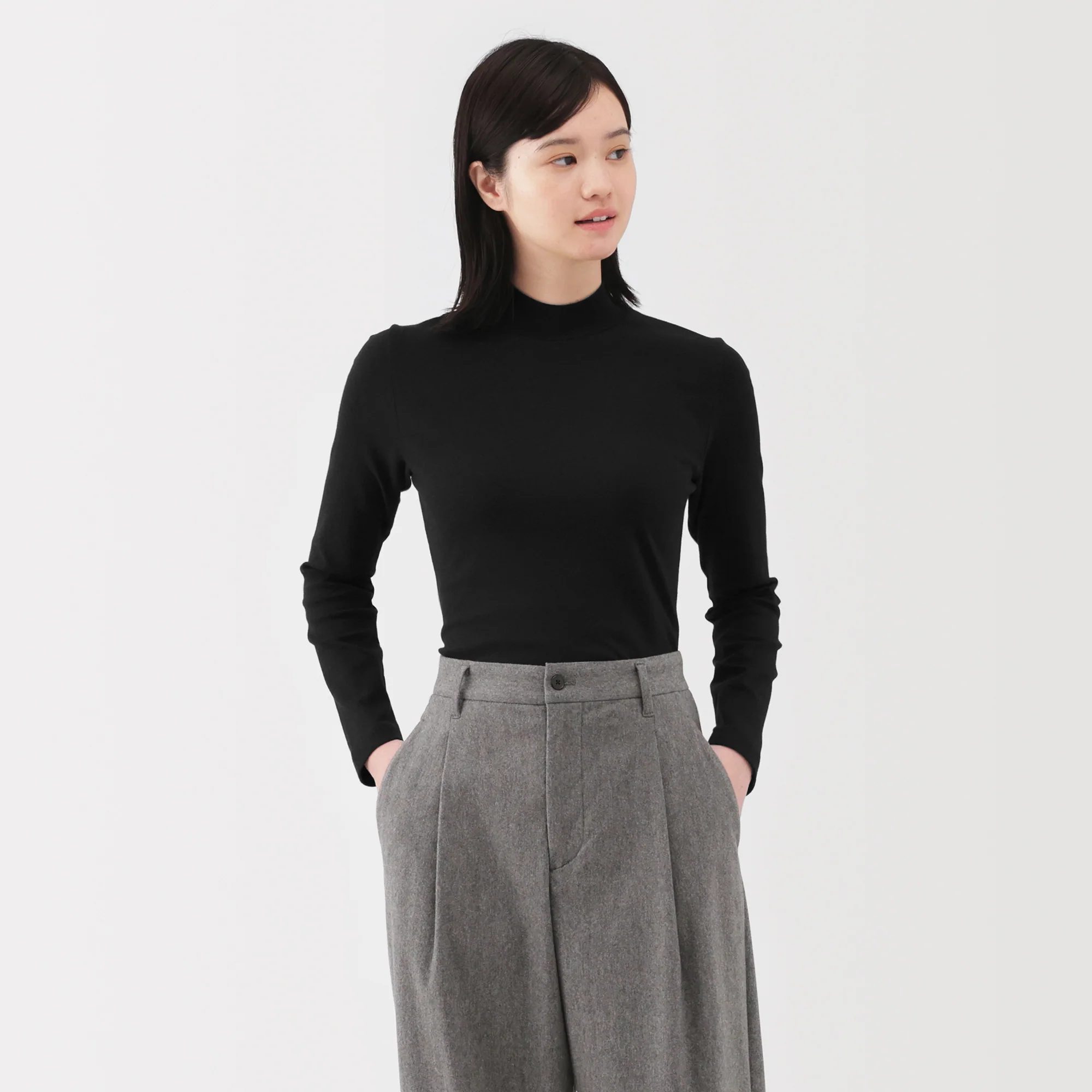 Brushed Mockneck T-Shirt